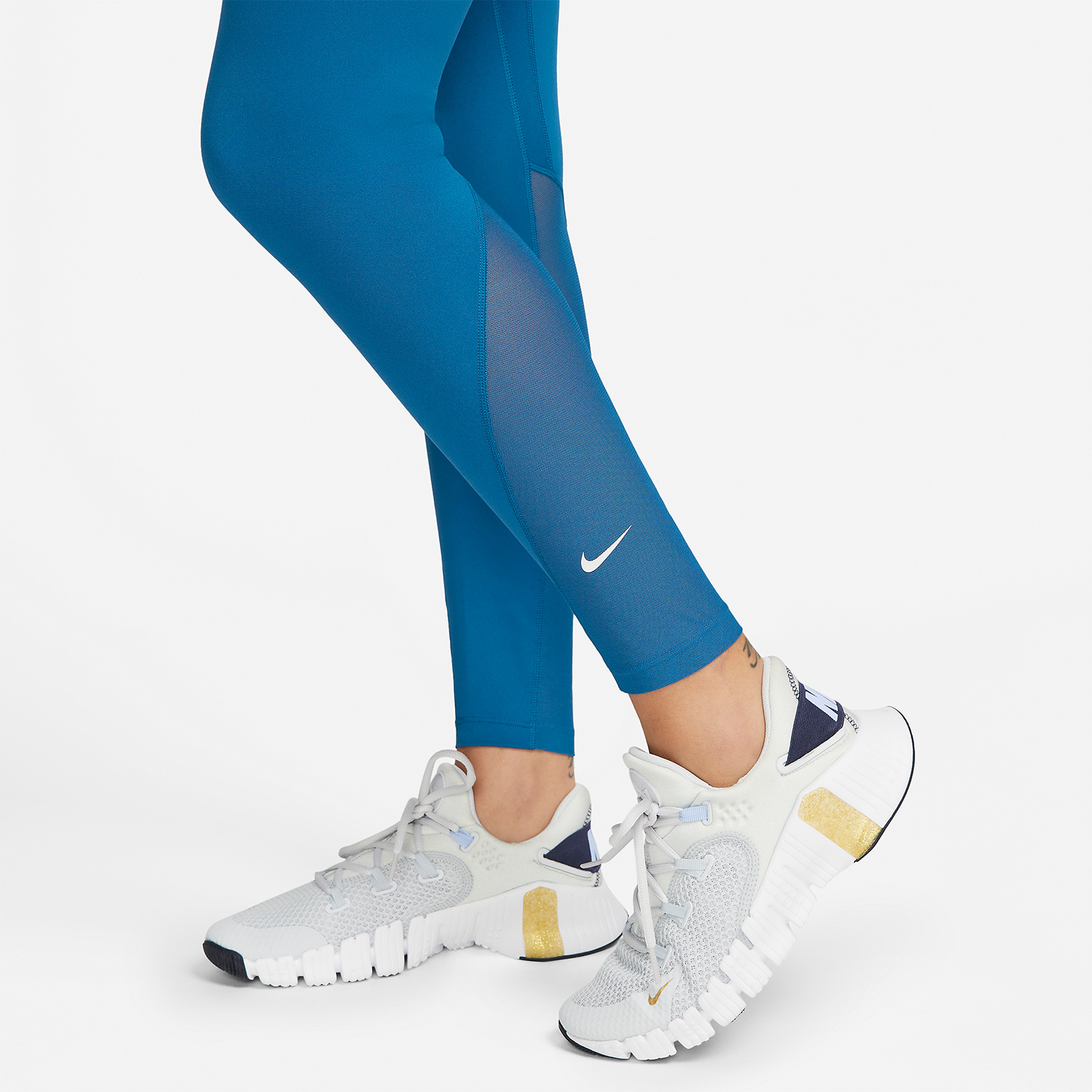 Nike One Mid Rise 7/8 Tights Industrial Blue/White