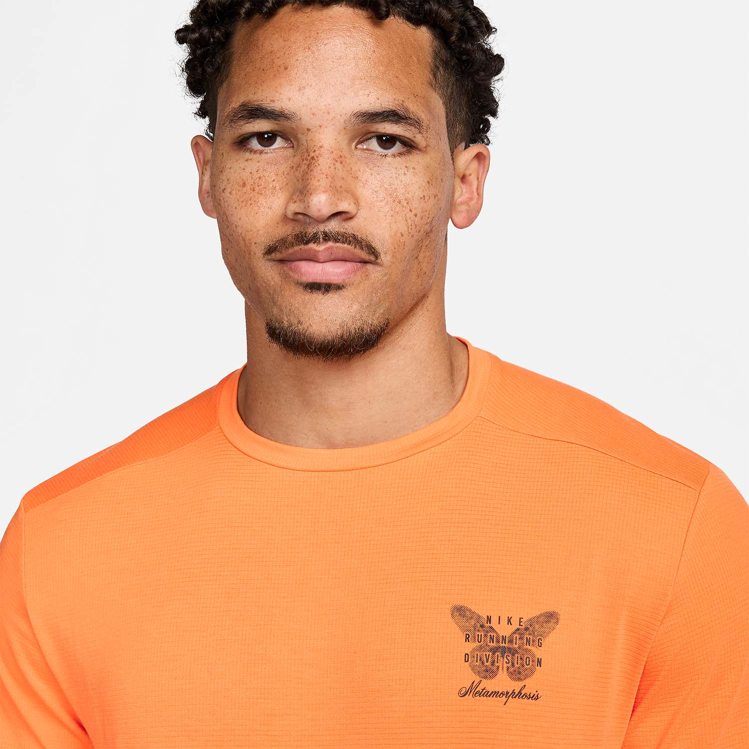 Nike Dri-FIT Rise Logo Maglietta Bright Mandarin/Barely Grape/Black