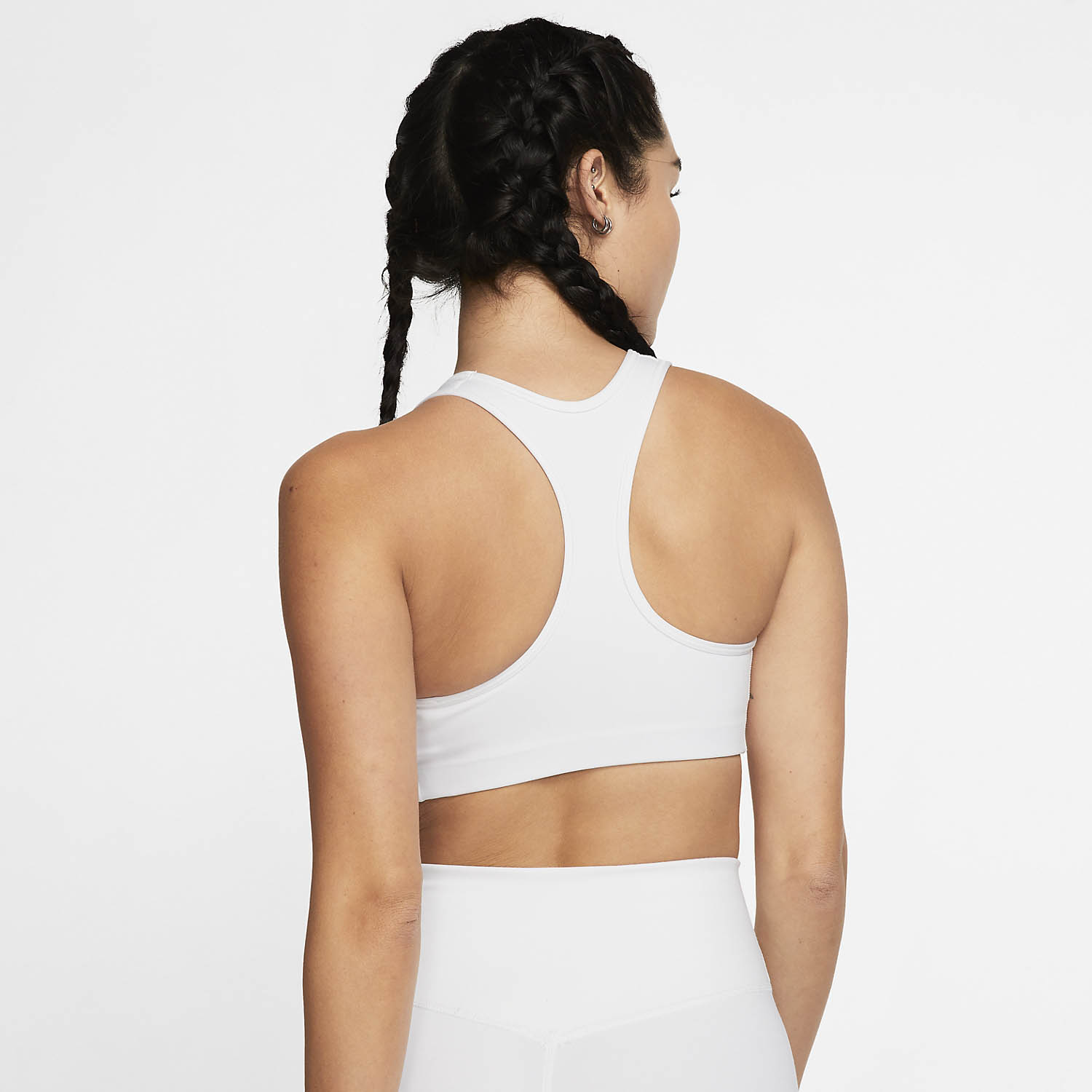 Nike Swoosh Reggiseno Sportivo White/Black