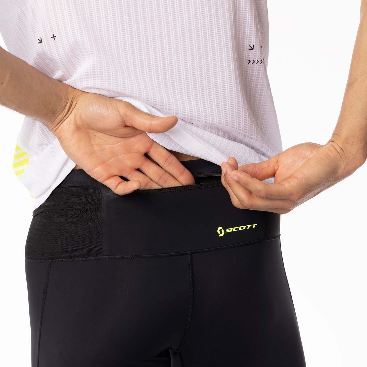 Scott RC Run 8in Pantaloncini Black/Yellow