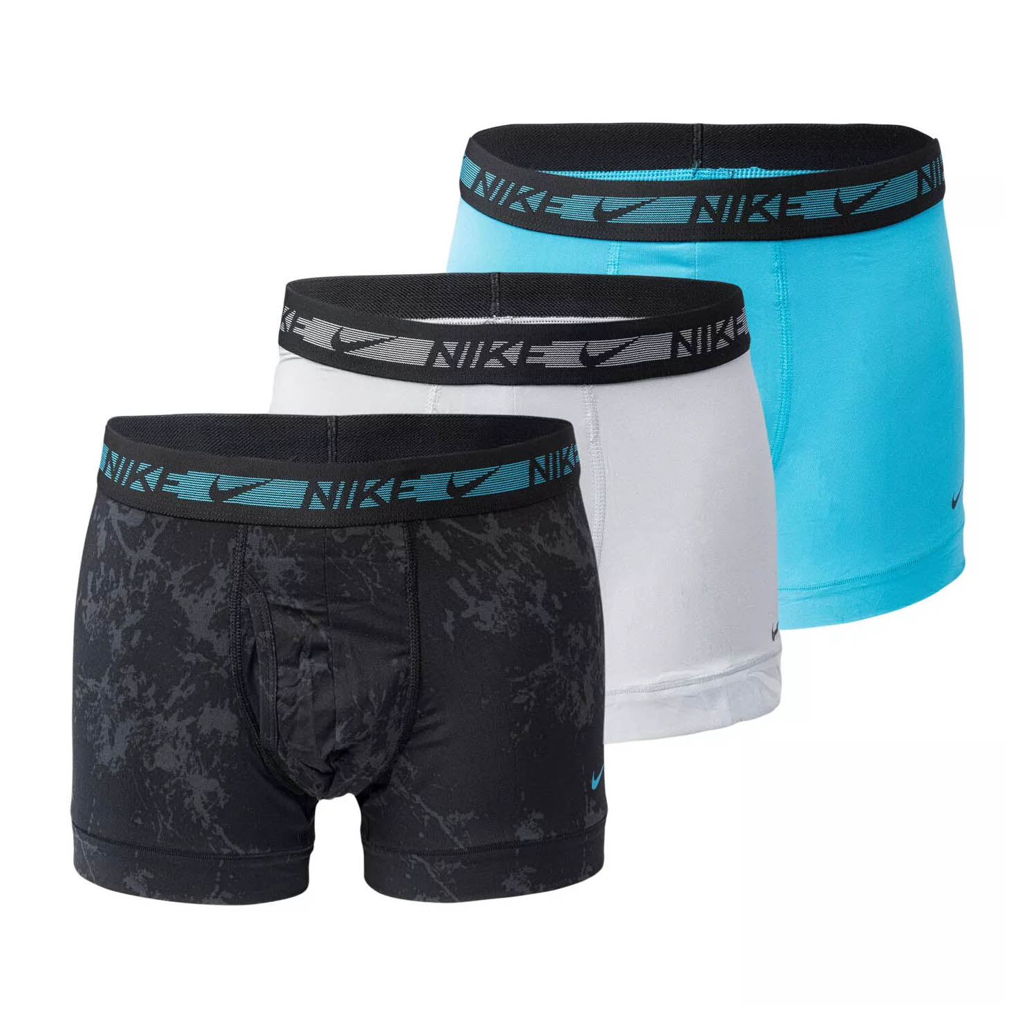 Nike Trunk x 3 Boxer Blue Lightning/Grey/Texture Print