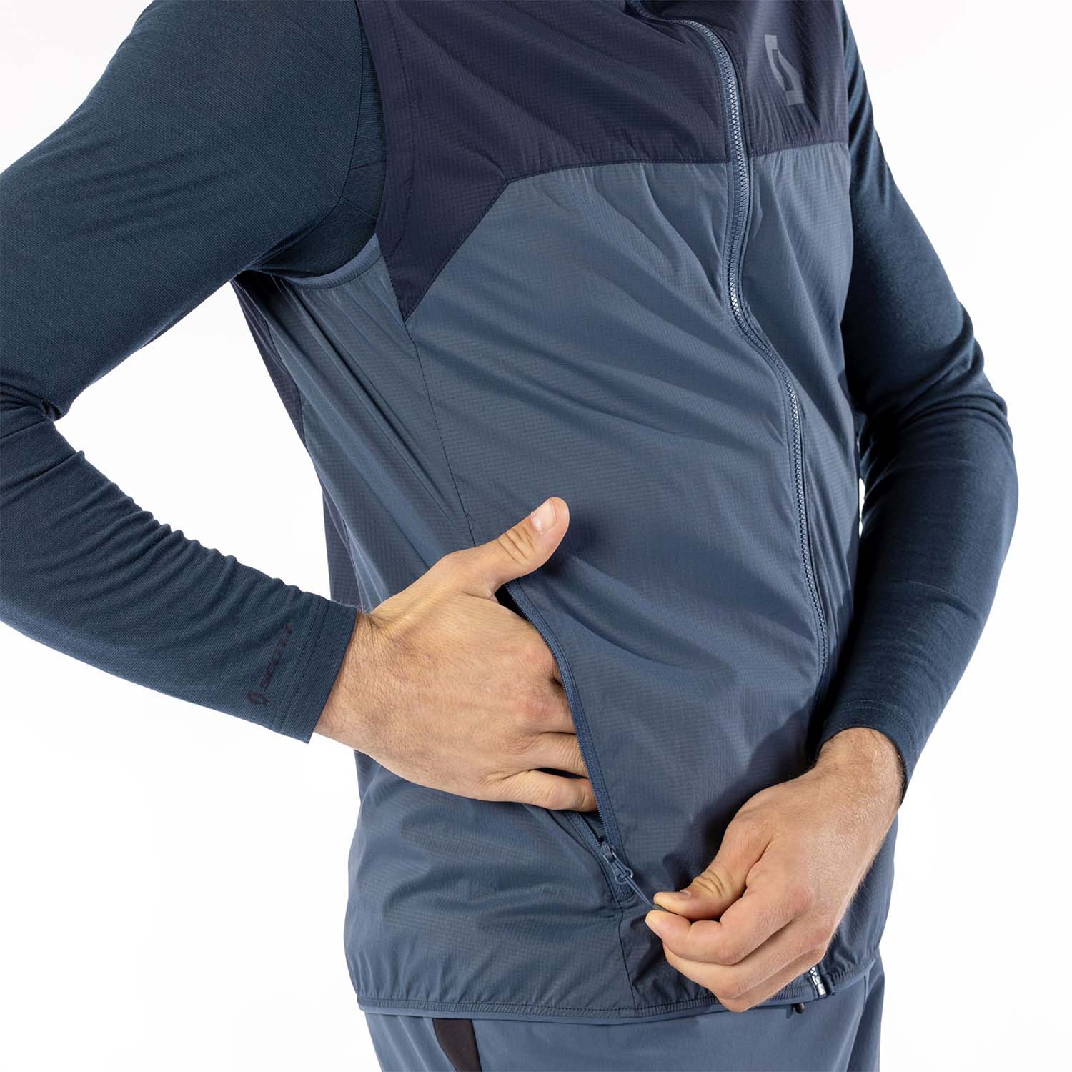 Scott Explorair Gilet Dark Blue/Metal Blue