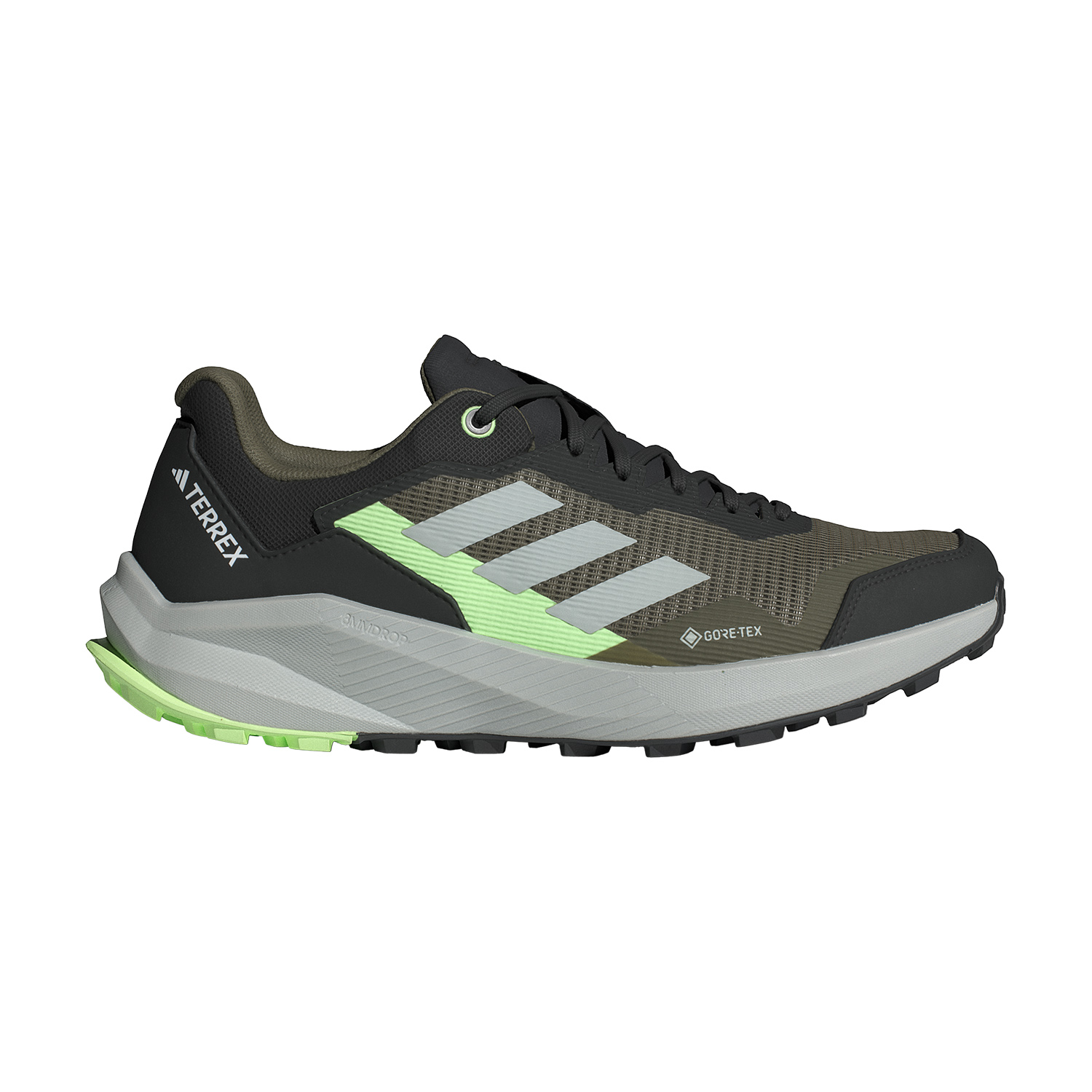 adidas Terrex Trailrider GTX Olive Strata/Wonder Silver/Green Spark