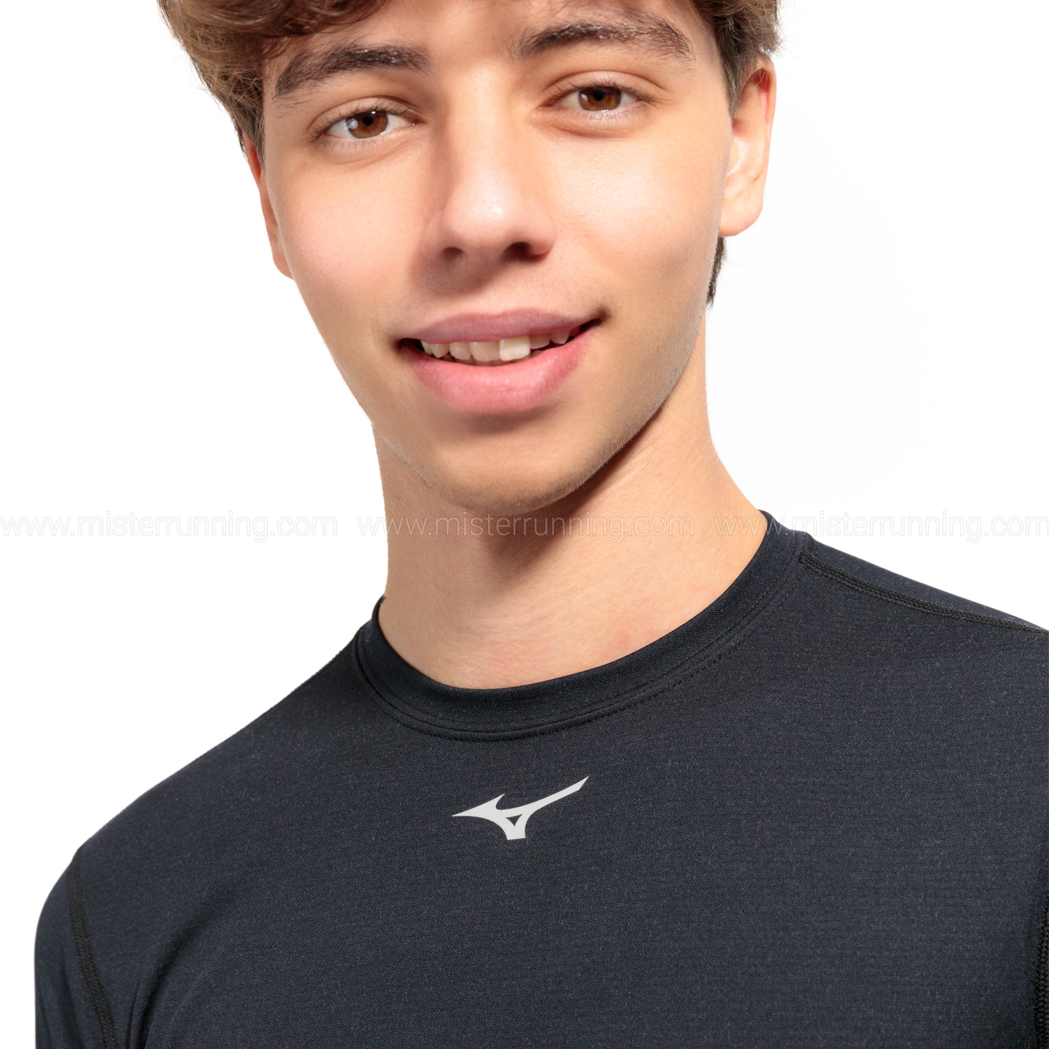 Mizuno Mid Weight Crew Maglia Black