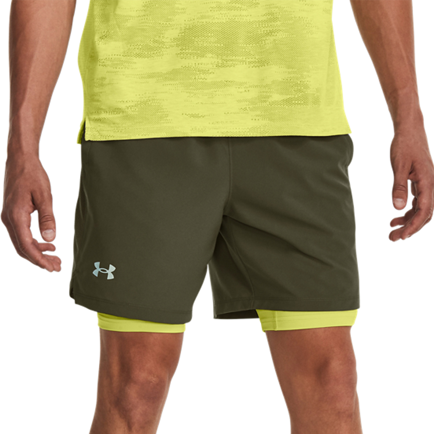 Under Armour Launch 2 in 1 7in Pantaloncini Marine Od Green/Black