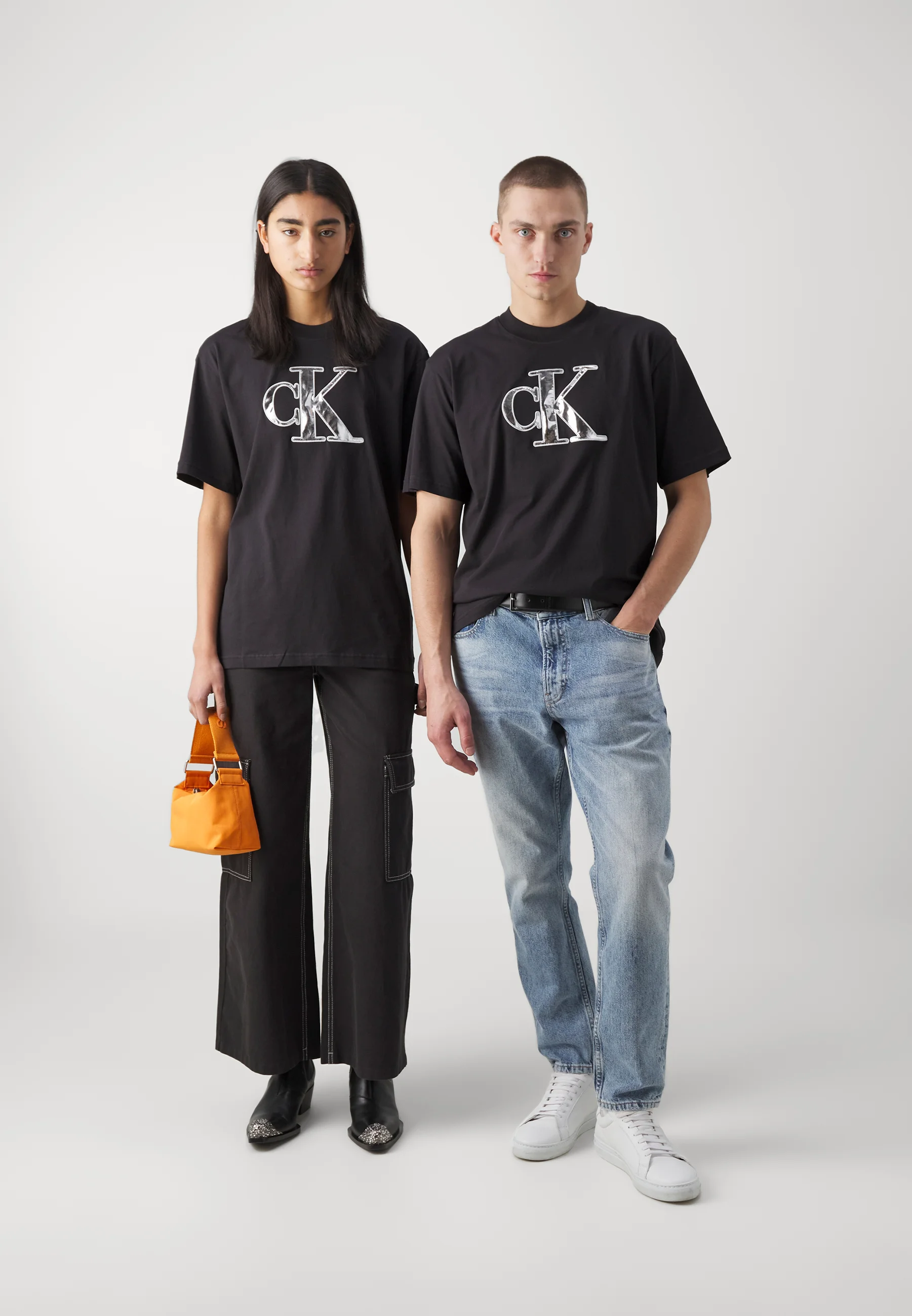 Calvin Klein Jeans SHINY TEE UNISEX - T-shirt con stampa