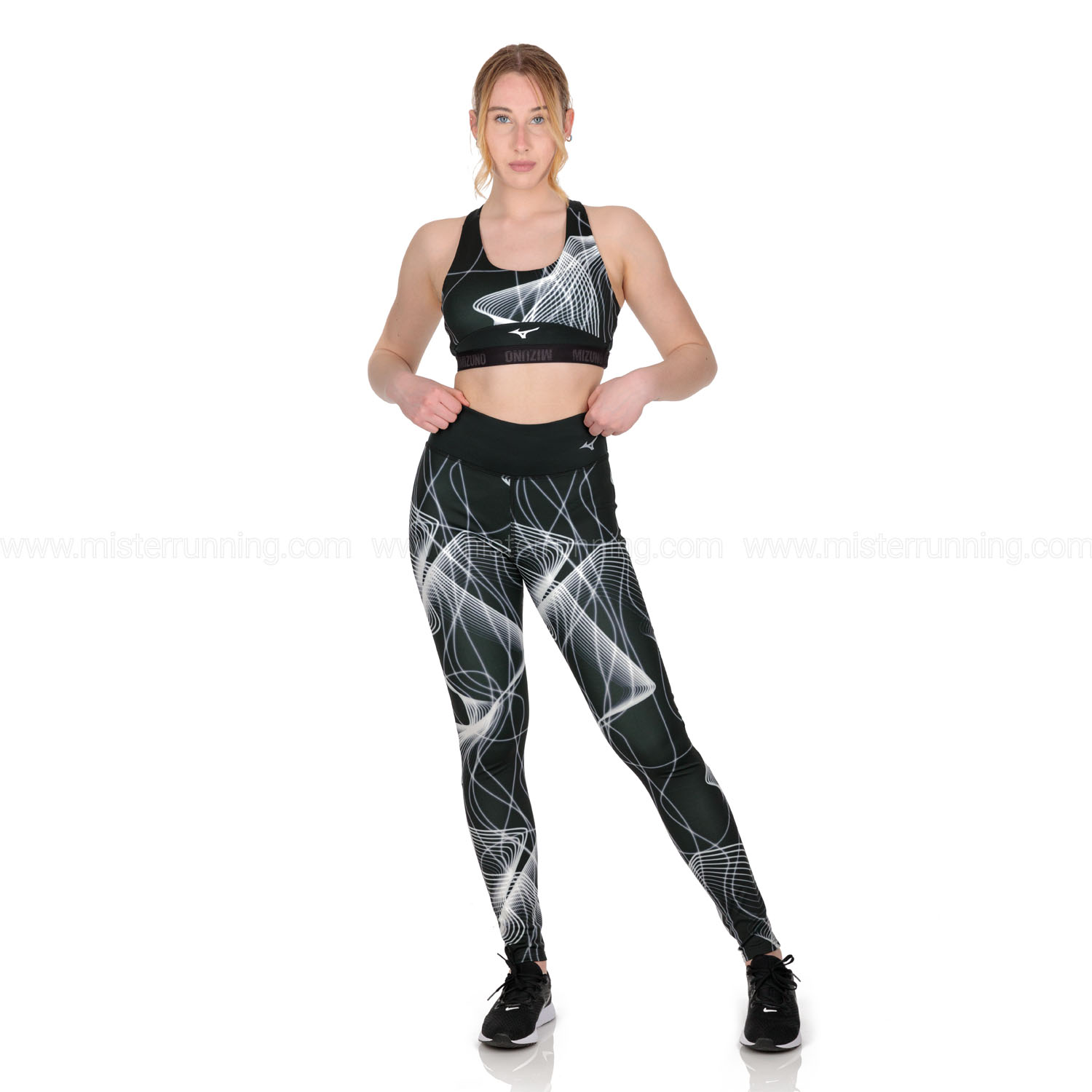 Mizuno Printed Tights Black