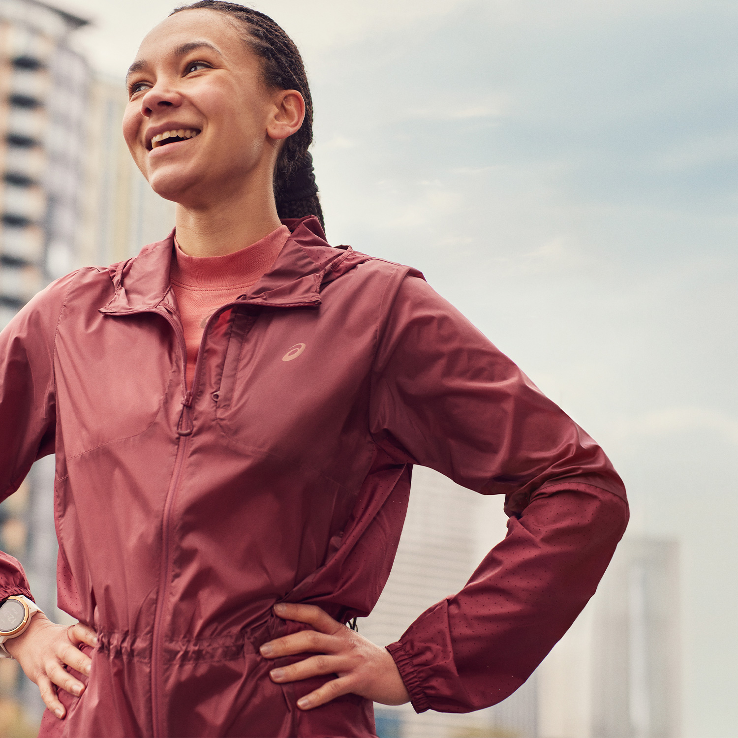 Asics Nagino Giacca Brisket Red