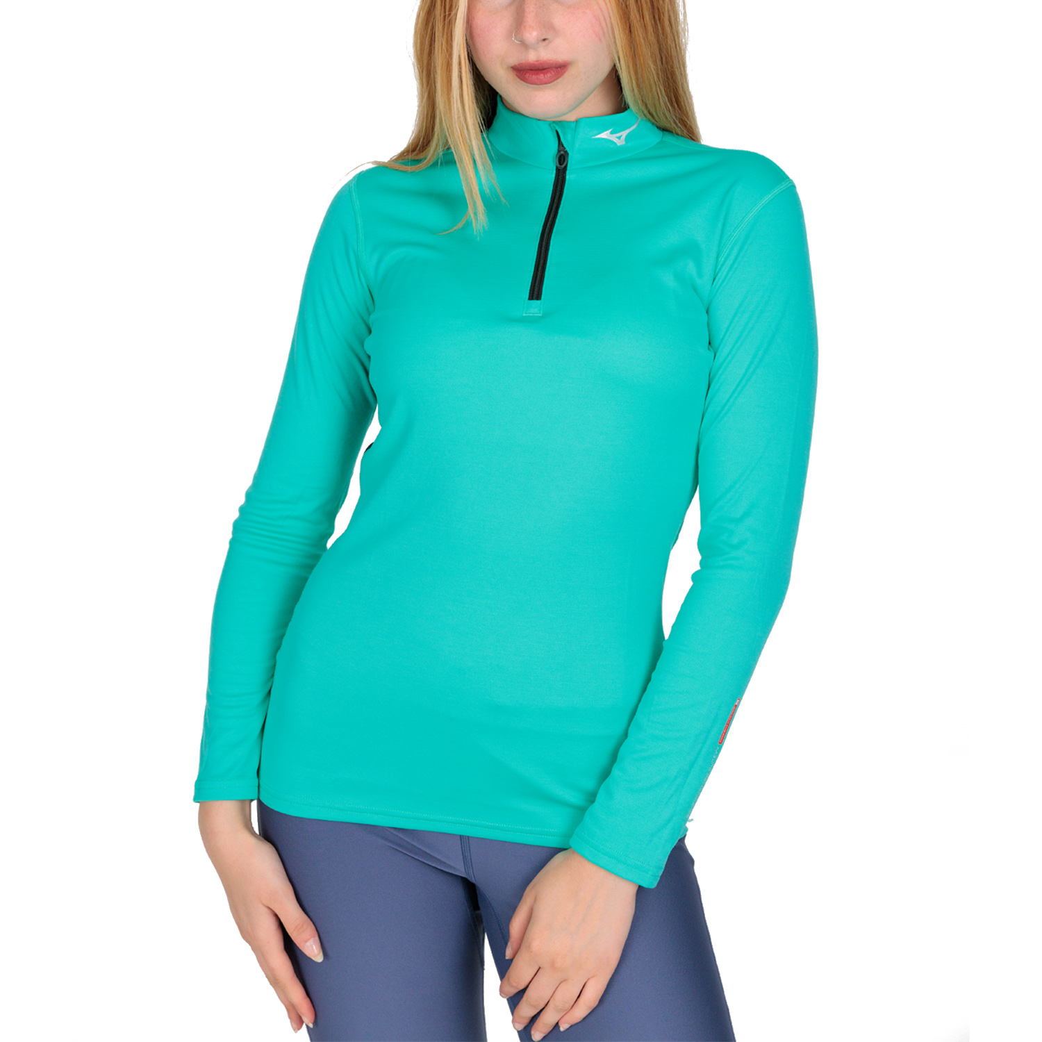 Mizuno Mid Weight Breath Thermo Logo Maglia Atlantis