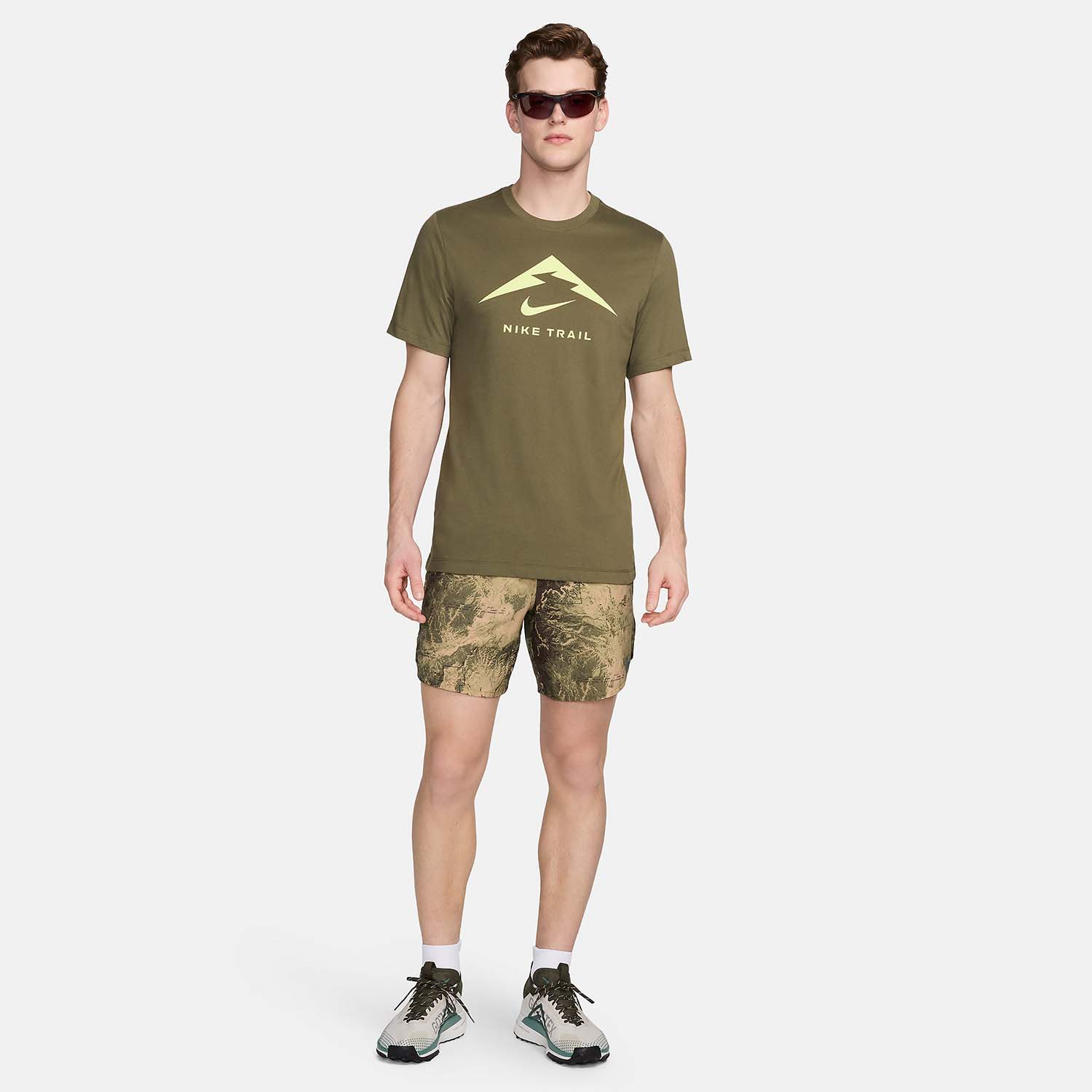 Nike Dri-FIT Trail Logo Maglietta Medium Olive
