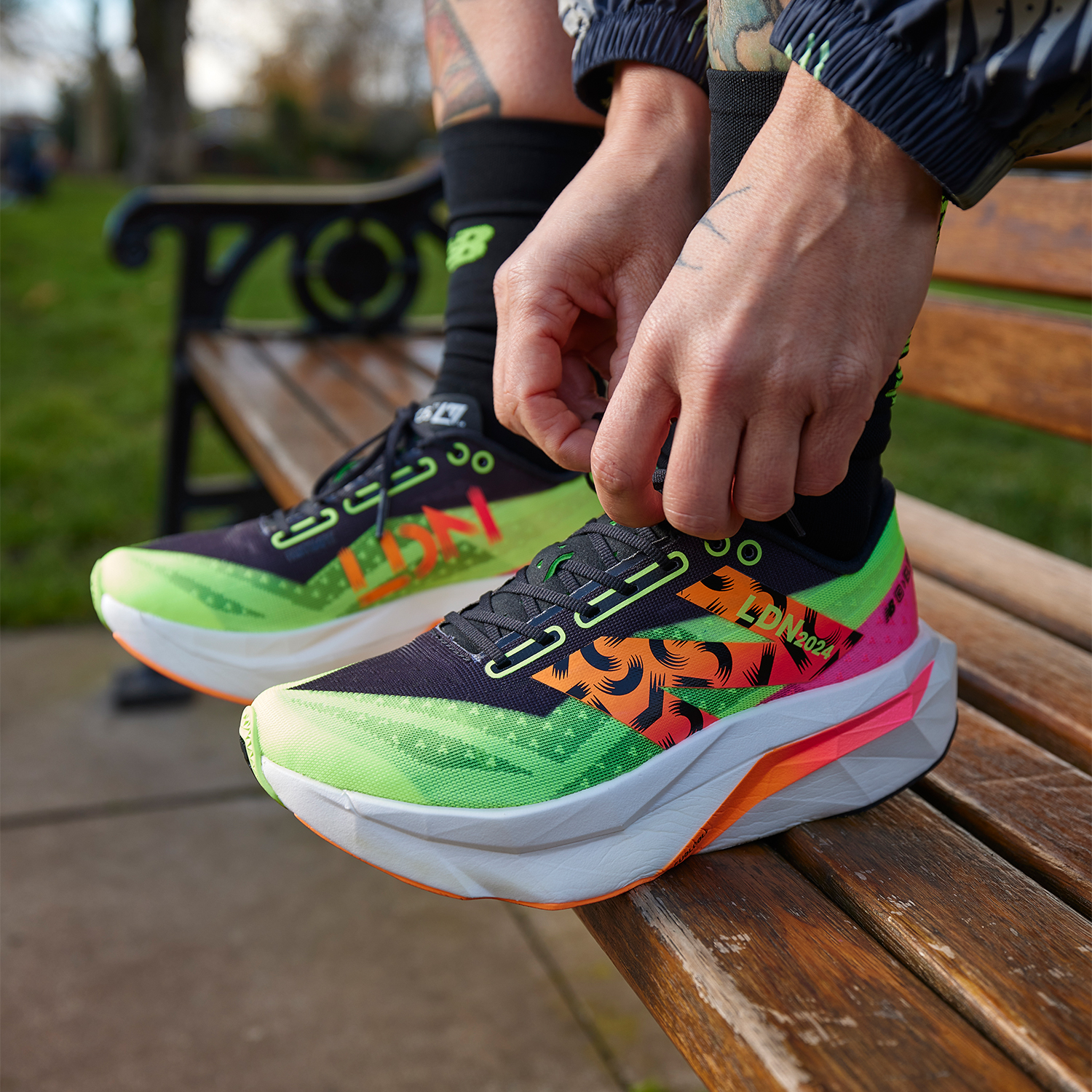 New Balance FuelCell SuperComp Elite v4 London Lime Red