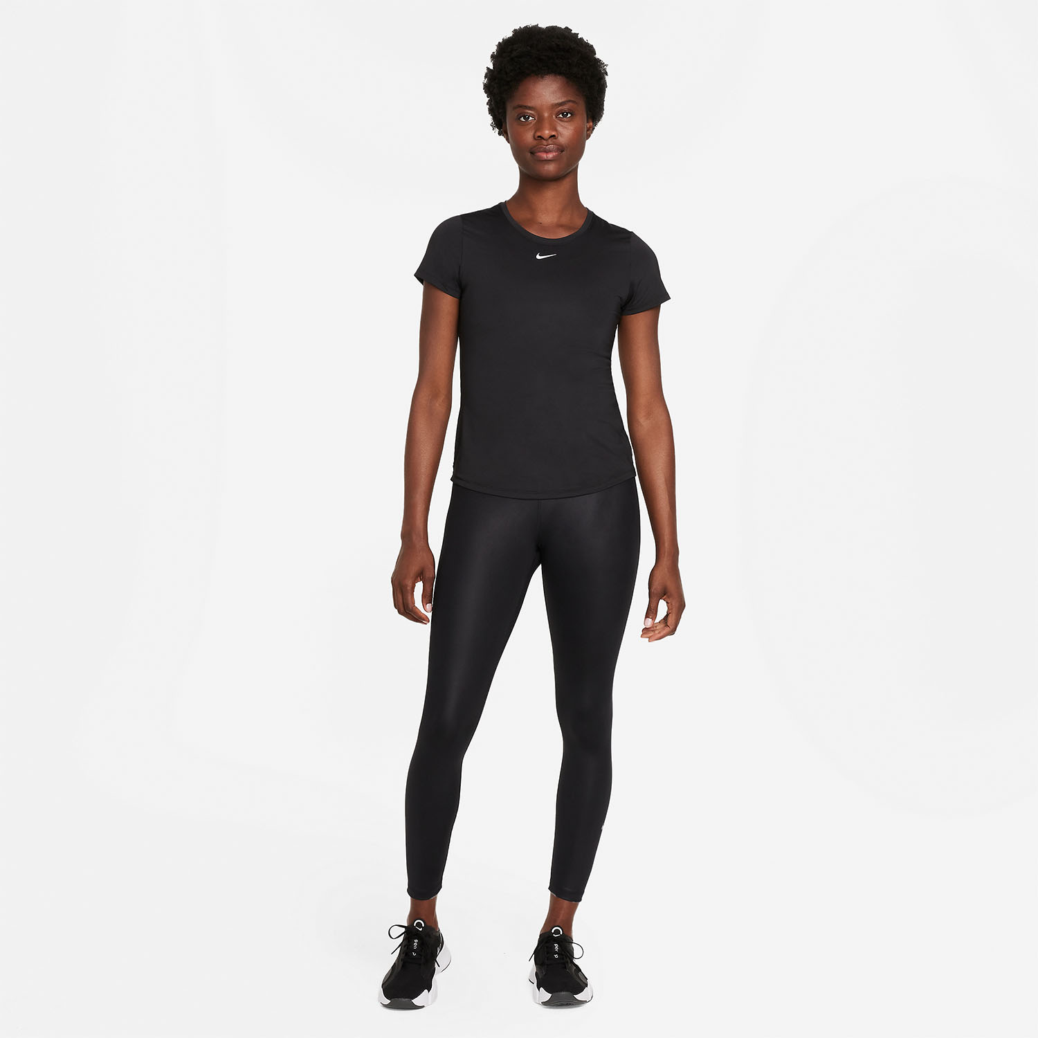 Nike Dri-FIT One Logo Maglietta Black/White