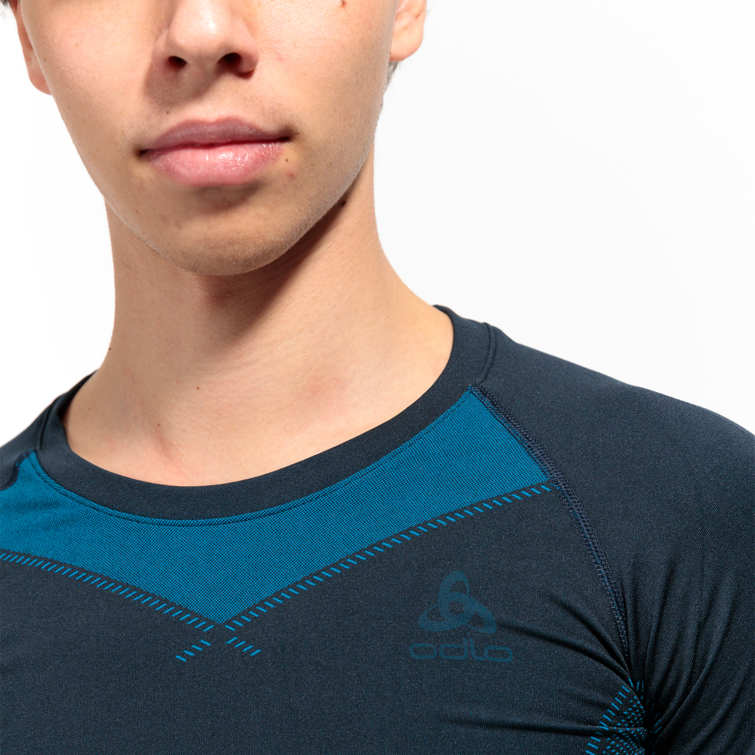 Odlo Performance Evolution Warm Maglia Intima Dark Sapphire/Blue Jewel