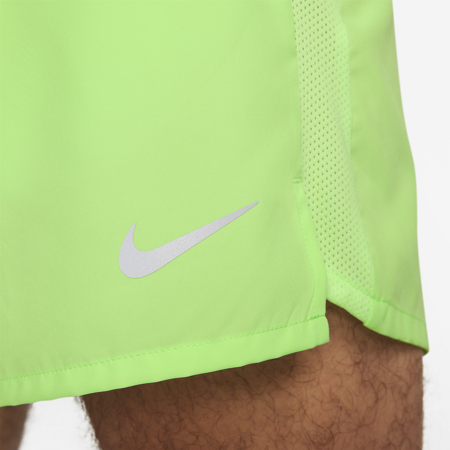 Nike Challenger 5in Pantaloncini Lime Blast/Reflective Silver