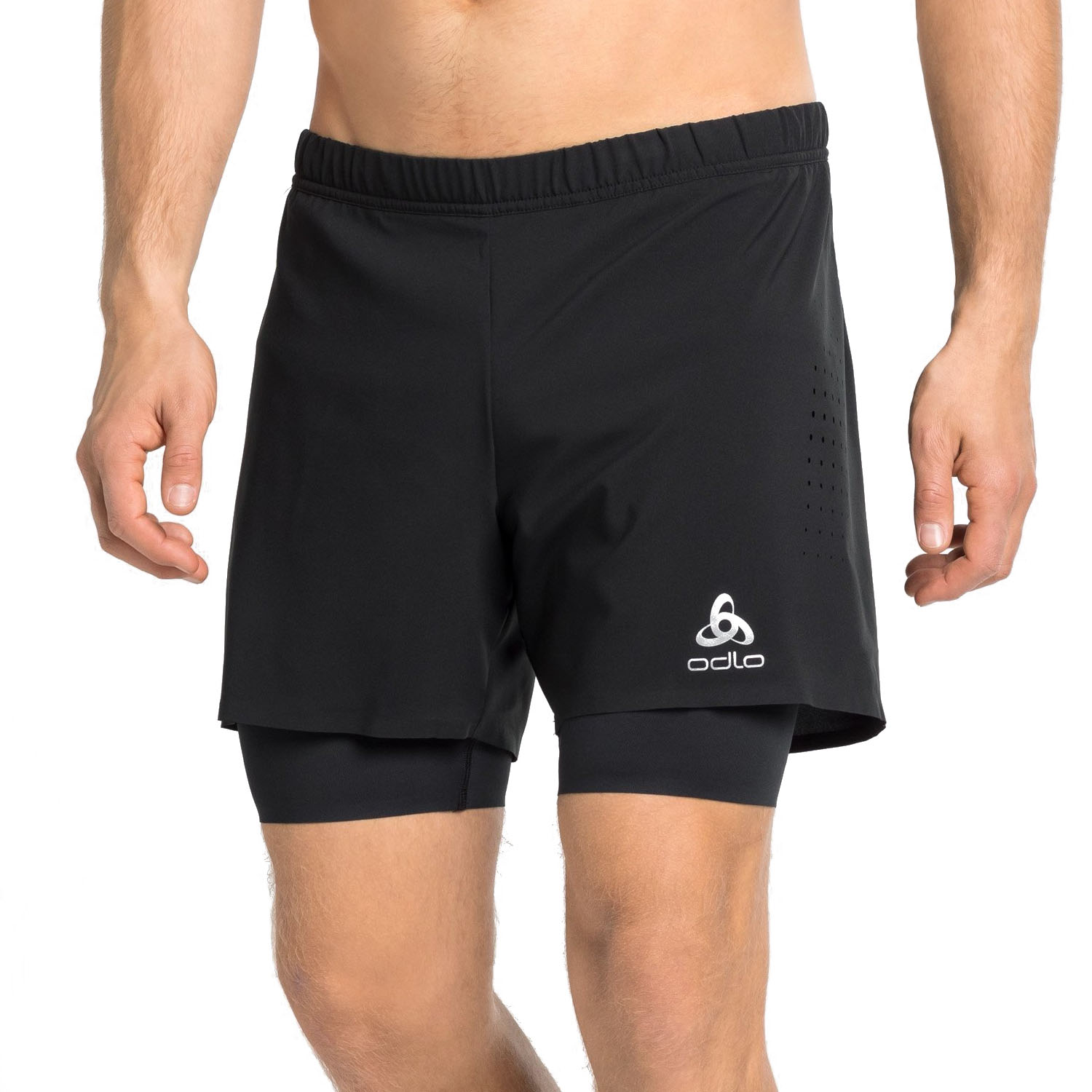Odlo Zeroweight 2 In 1 5in Pantaloncini Black