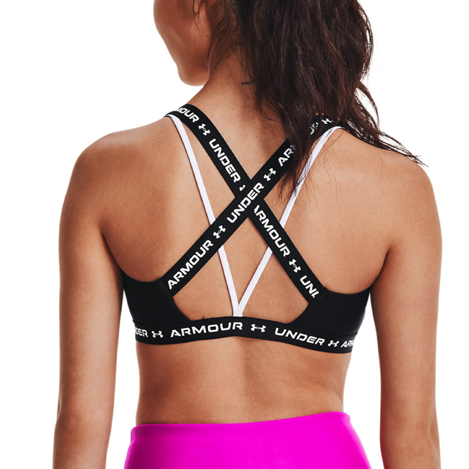 Under Armour Crossback Low Reggiseno Sportivo Black/White