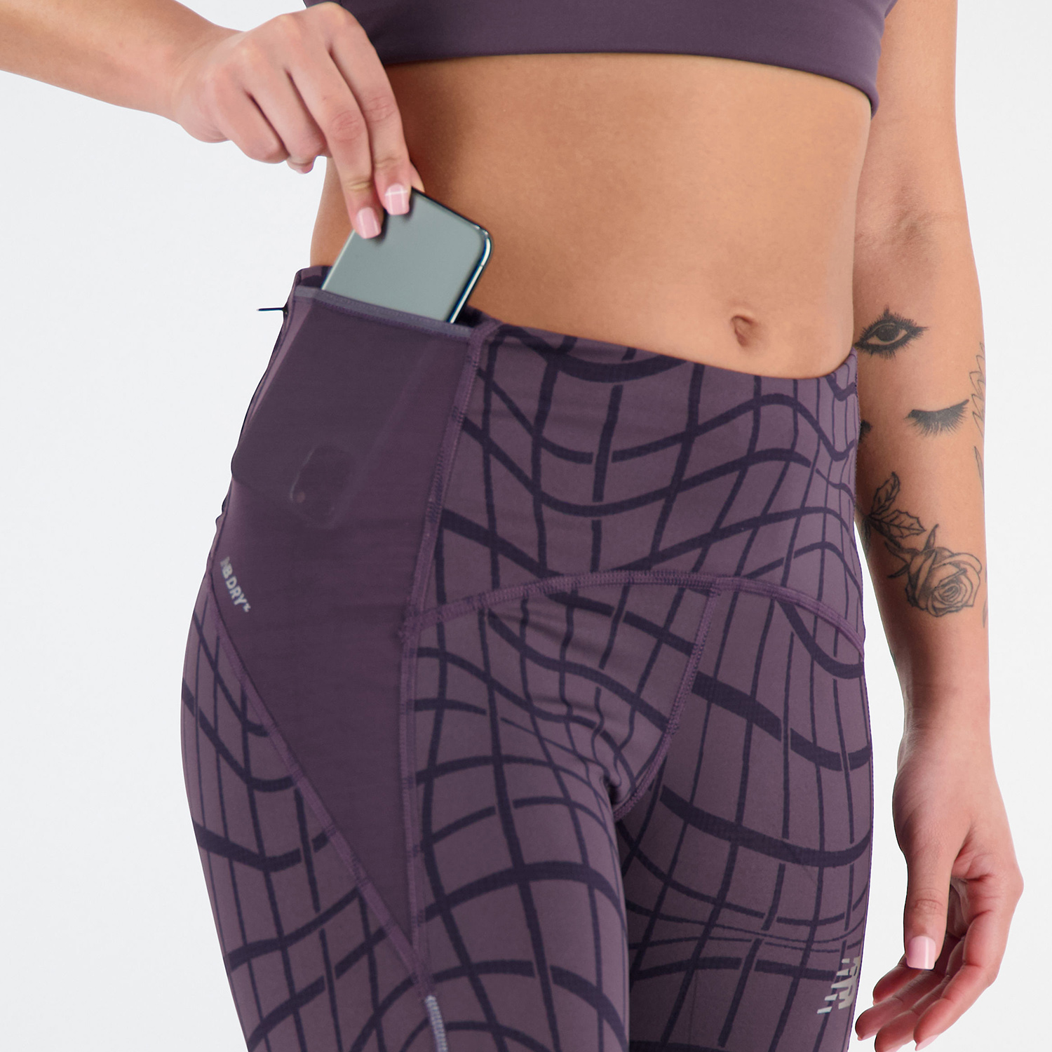 New Balance Printed Impact Run Tights Interstellar