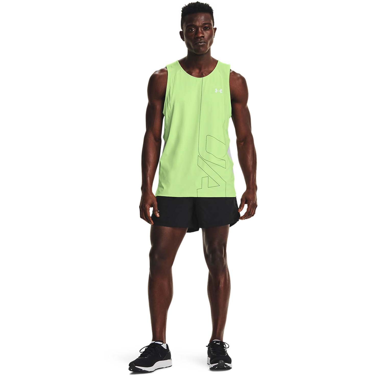 Under Armour Launch Woven 5in Pantaloncini Black/Reflective