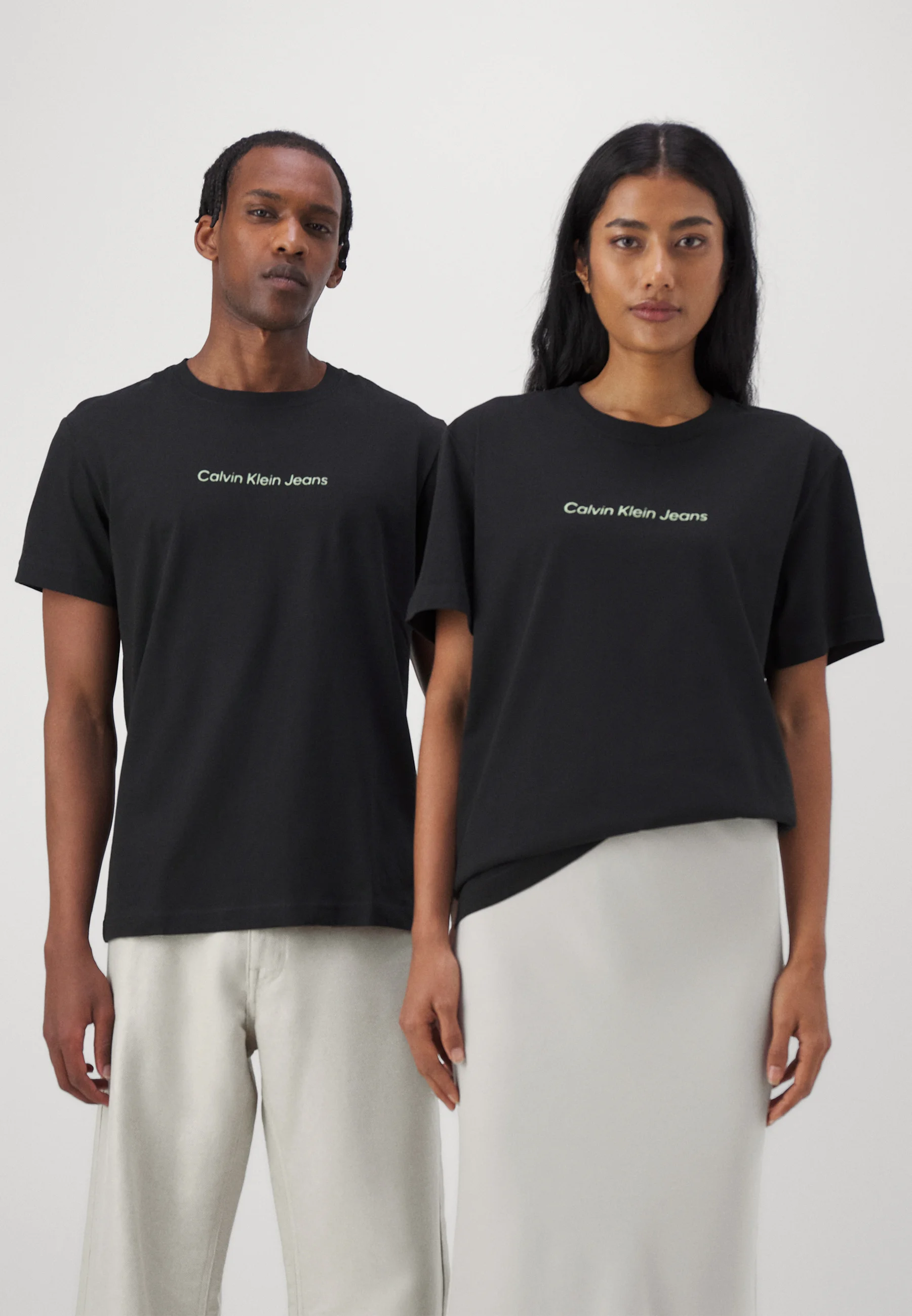 Calvin Klein Jeans MIRRORED LOGO TEE UNISEX - T-shirt con stampa