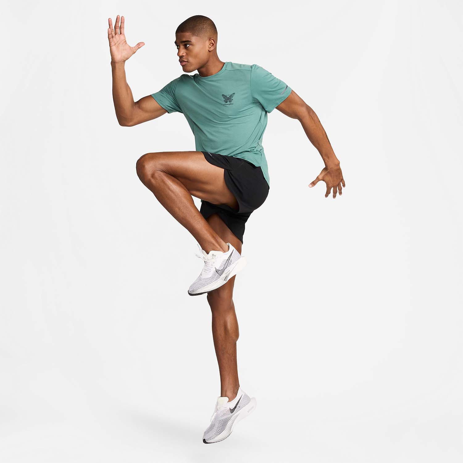 Nike Dri-FIT Rise Logo Maglietta Bicoastal/Barely Green/Black