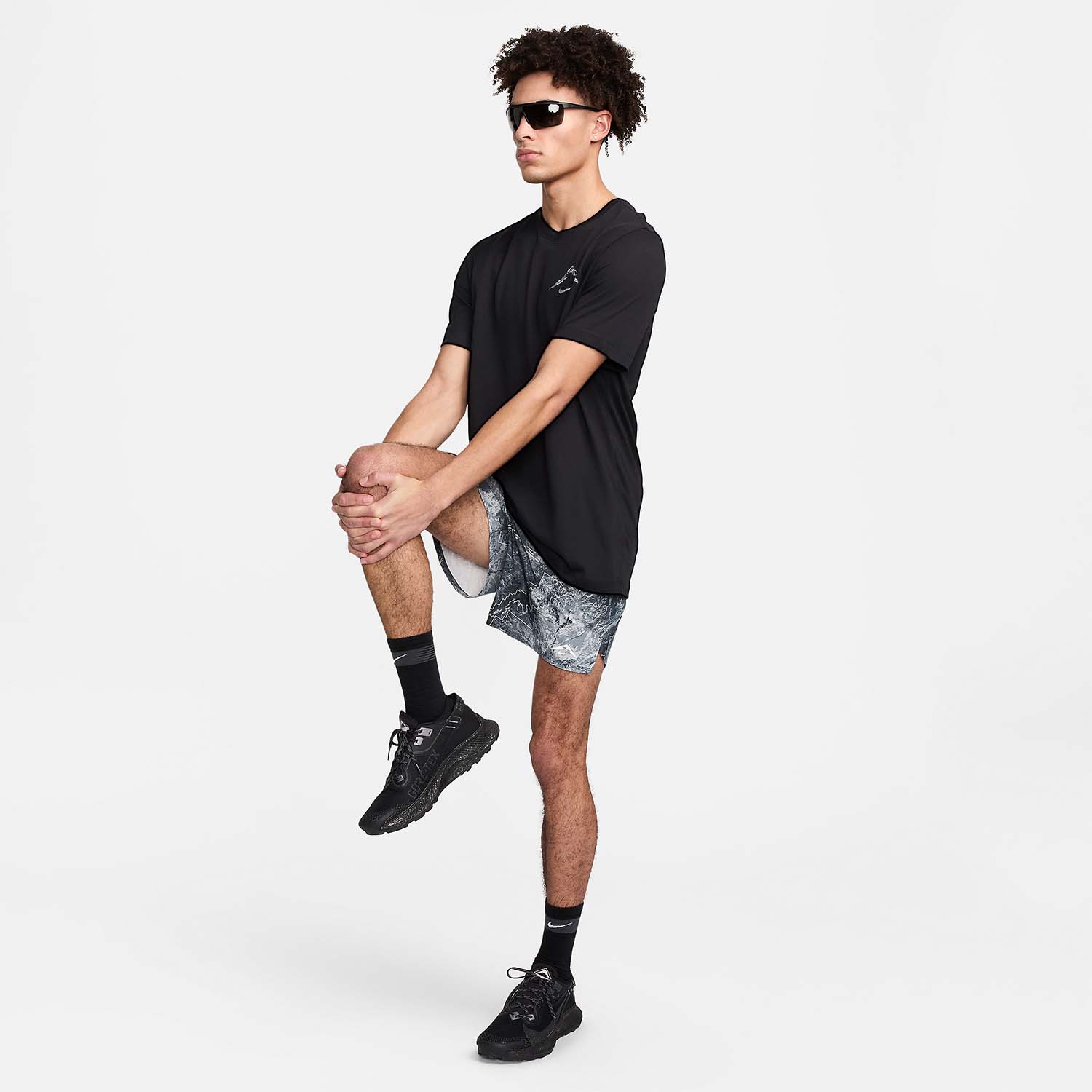 Nike Dri-FIT Trail Logo Maglietta Black