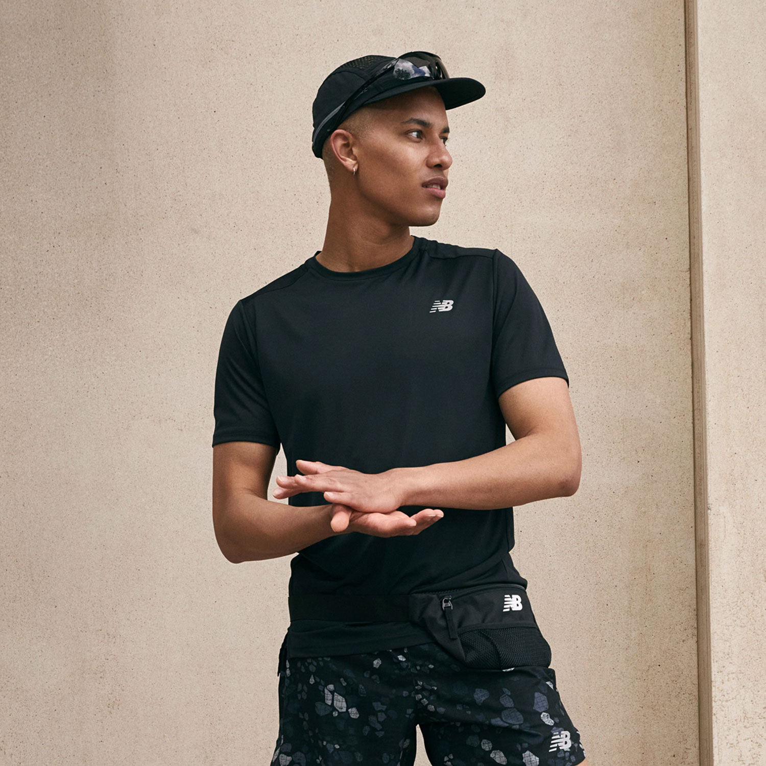 New Balance Accelerate Logo Maglietta Black