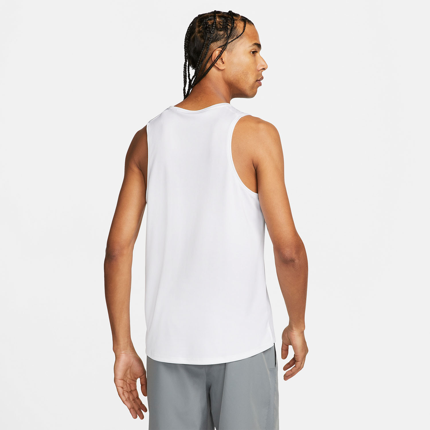 Nike Dri-FIT Miler Run Canotta White/Reflective Silver
