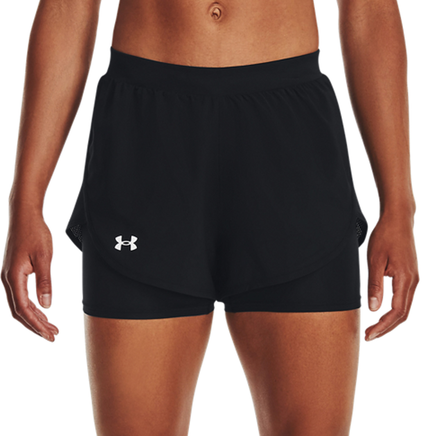 Under Armour Fly By Elite 2 in 1 4in Pantaloncini Black/Reflective