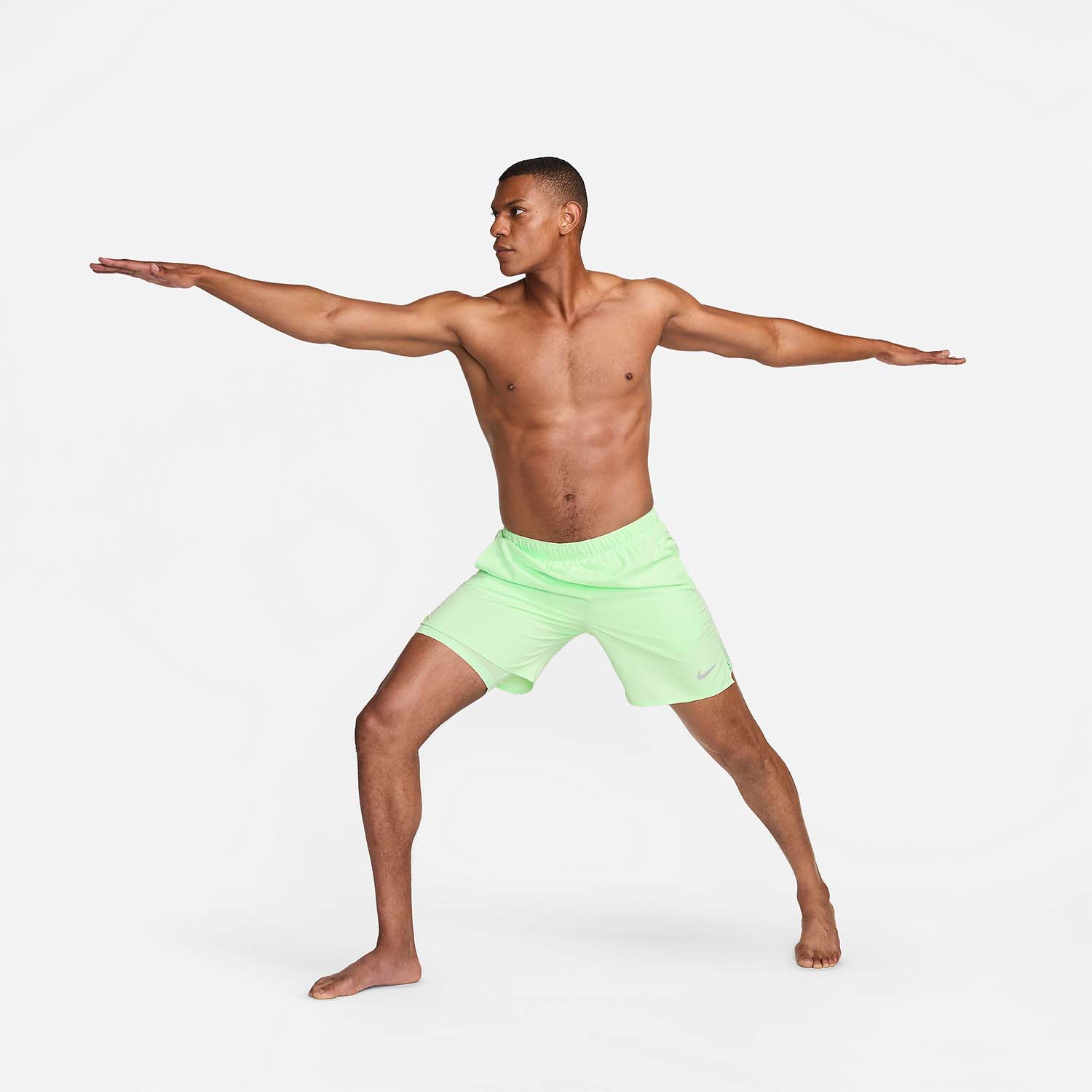 Nike Challenger 2 in 1 7in Pantaloncini Vapor Green/Reflective Silver
