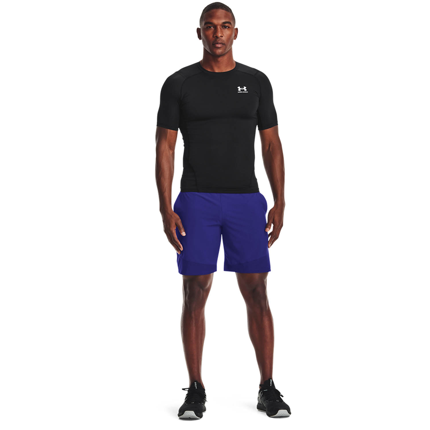 Under Armour HeatGear Compression Logo Maglietta Black/White