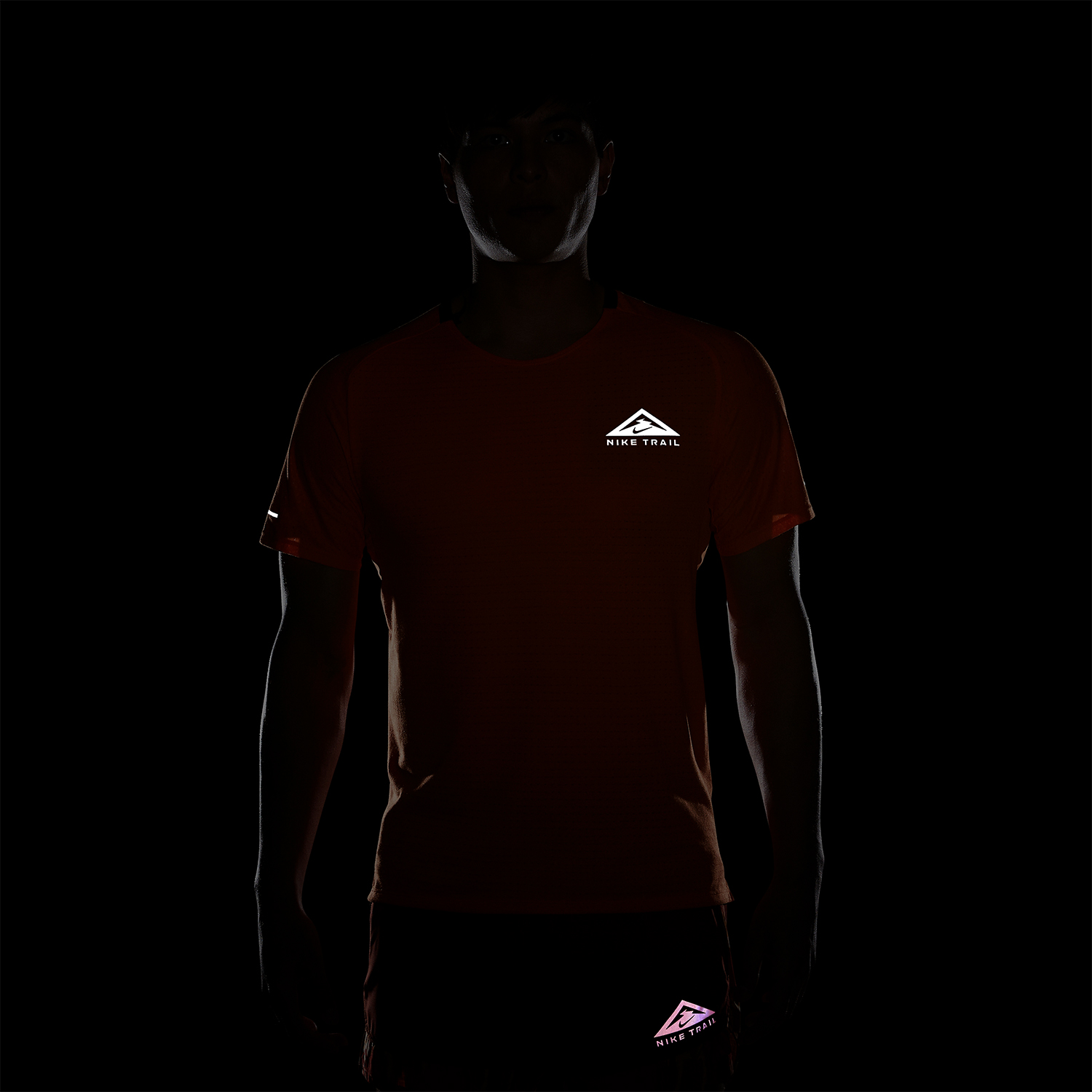 Nike Dri-FIT Solar Chase Maglietta Bright Mandarin/Olive Flak