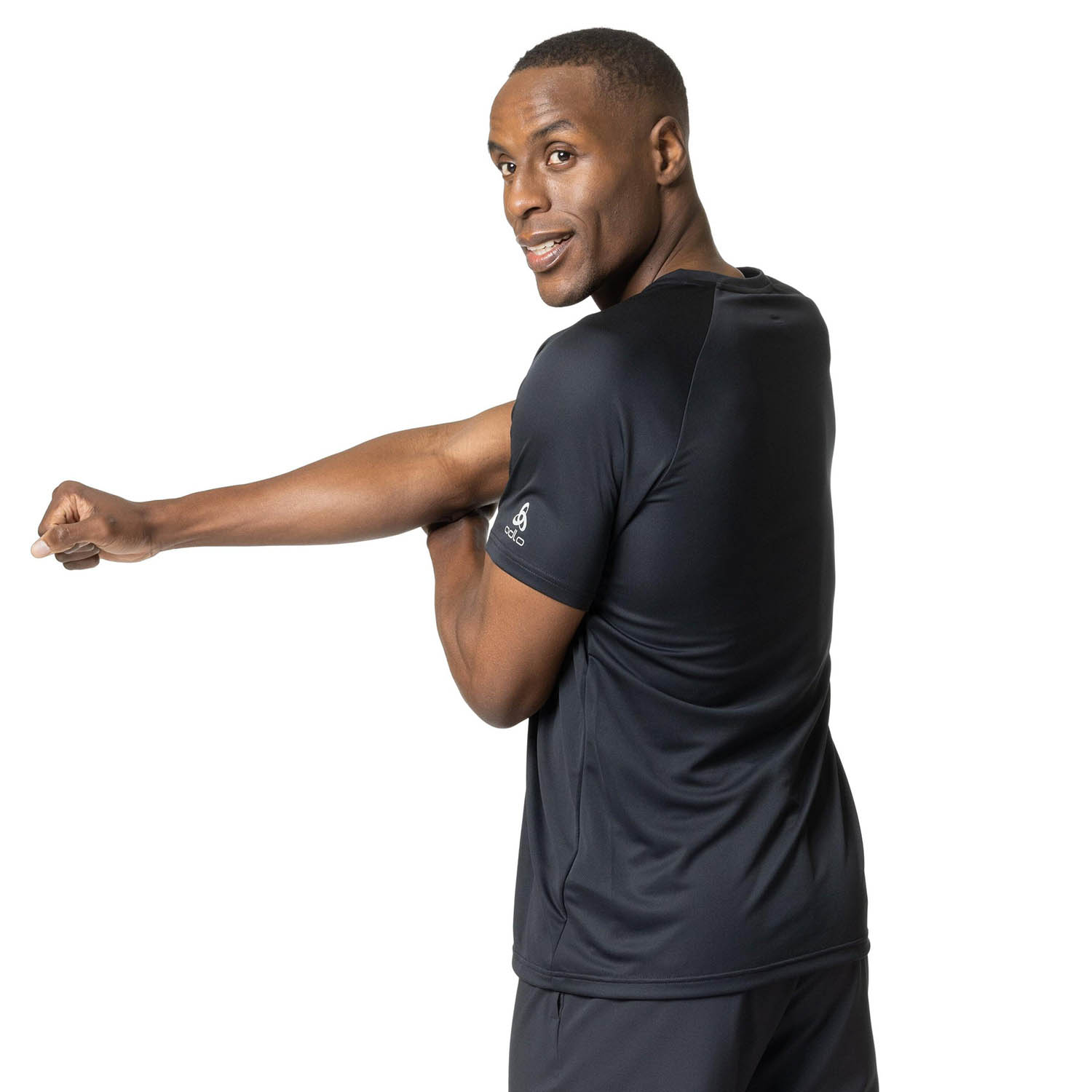 Odlo Crew Essential Print Maglietta Black