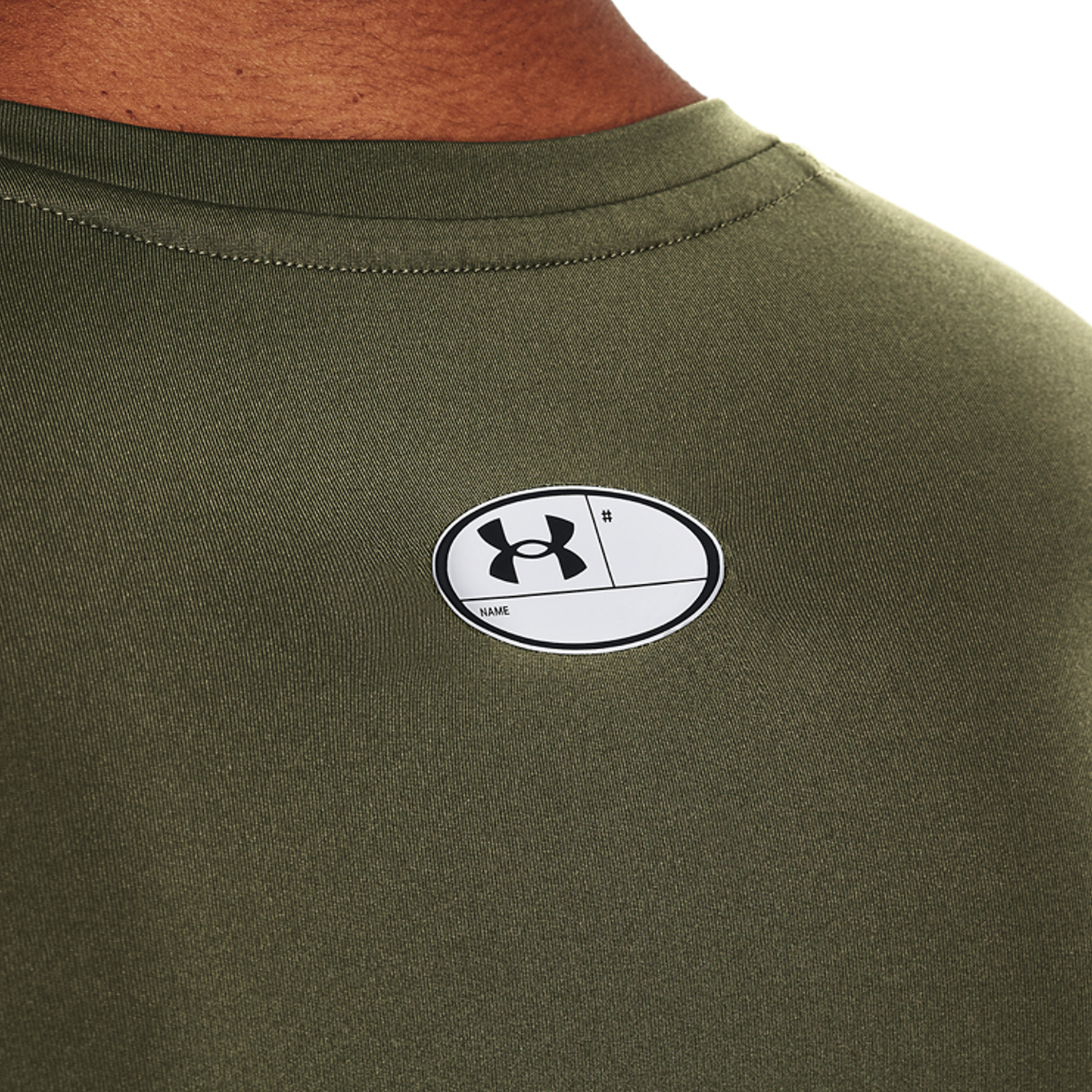 Under Armour HeatGear Compression Maglia Marine OD Green/White