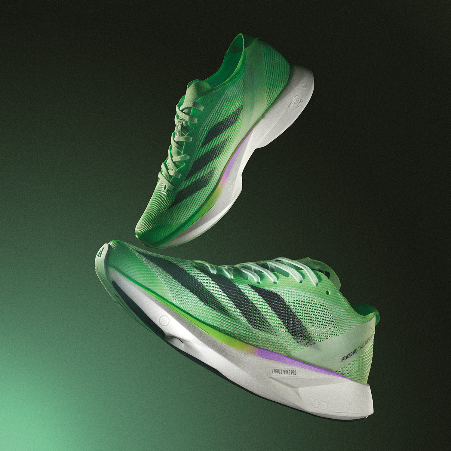 adidas Adizero Takumi Sen 10 Green Spark/Aurora Met/Lucid Lemon