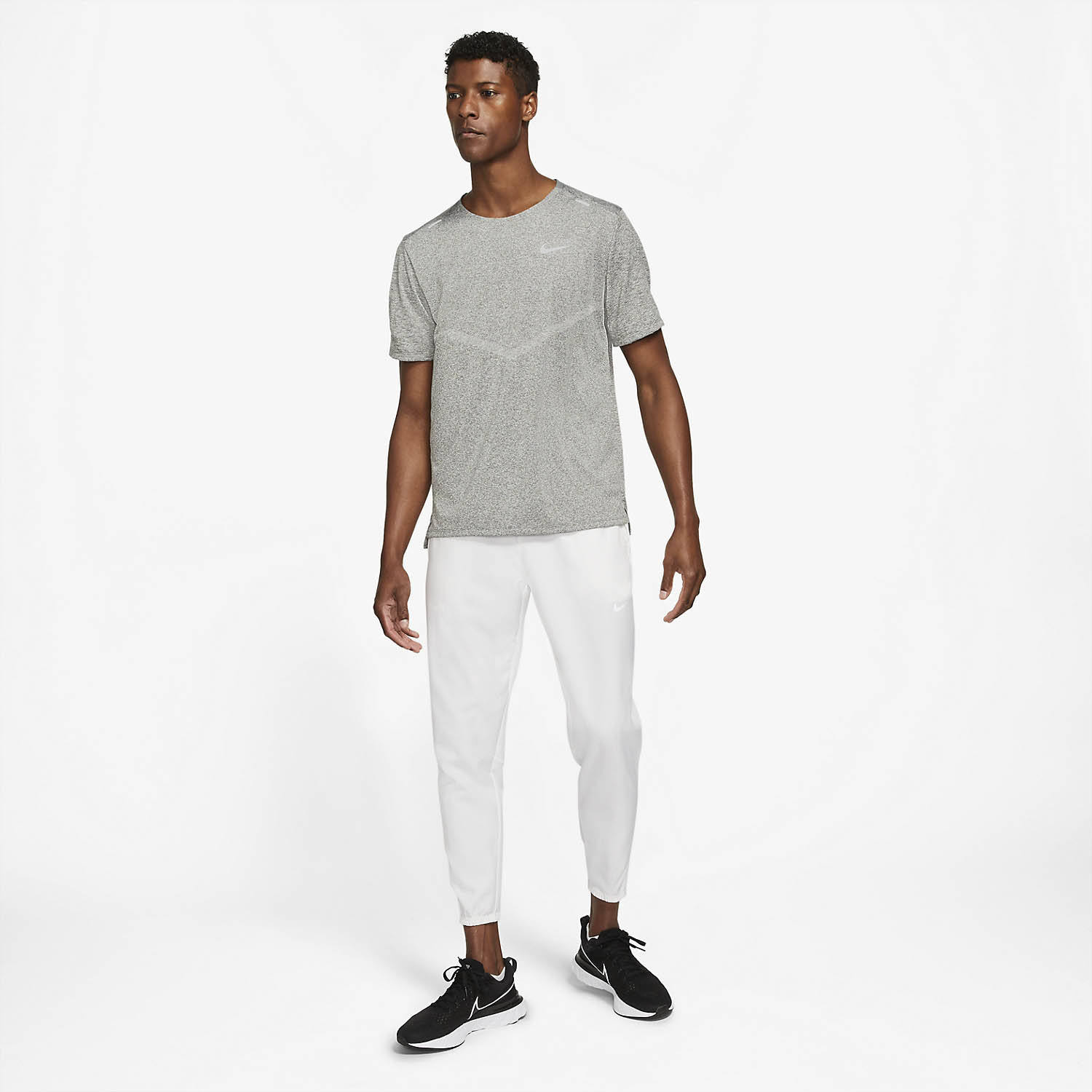 Nike Dri-FIT Rise 365 Maglietta Smoke Grey/Heather/Reflective Silver