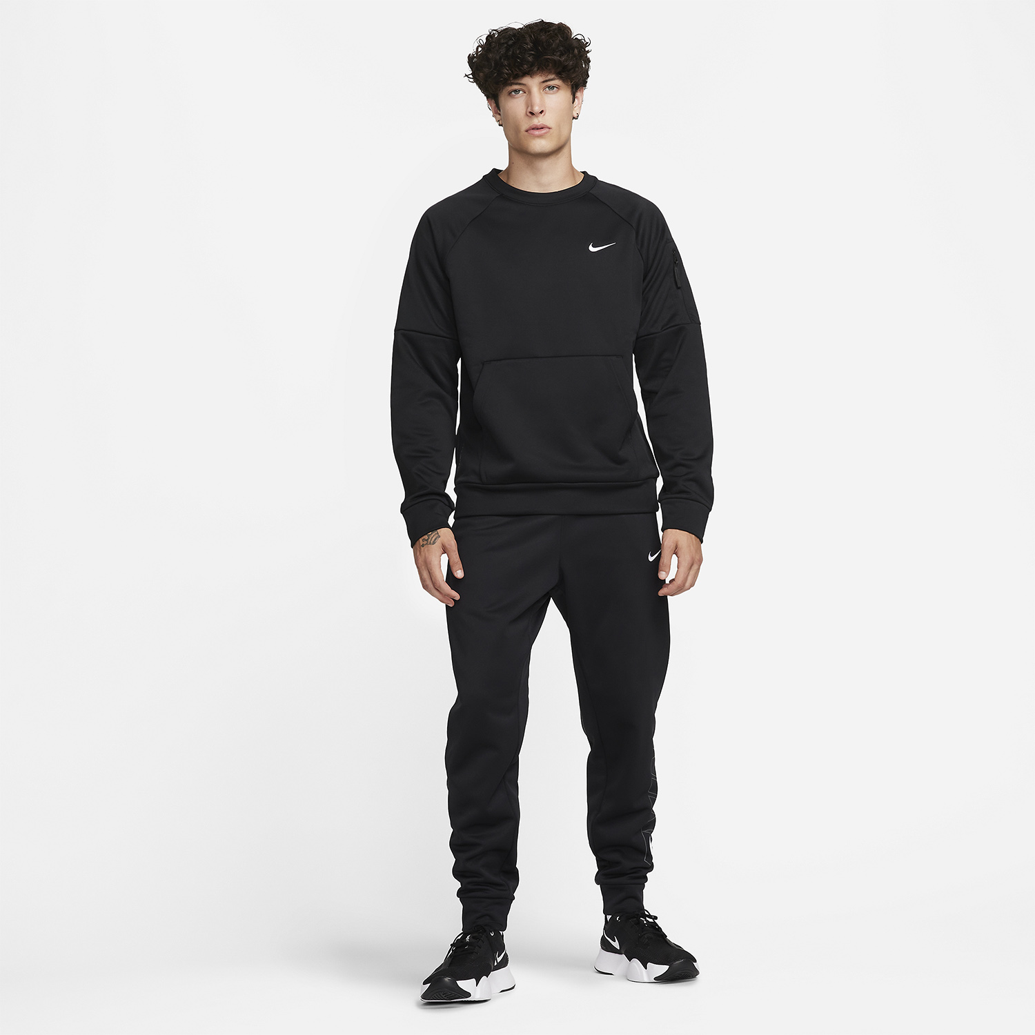 Nike Therma-FIT Crew Maglia Black/White