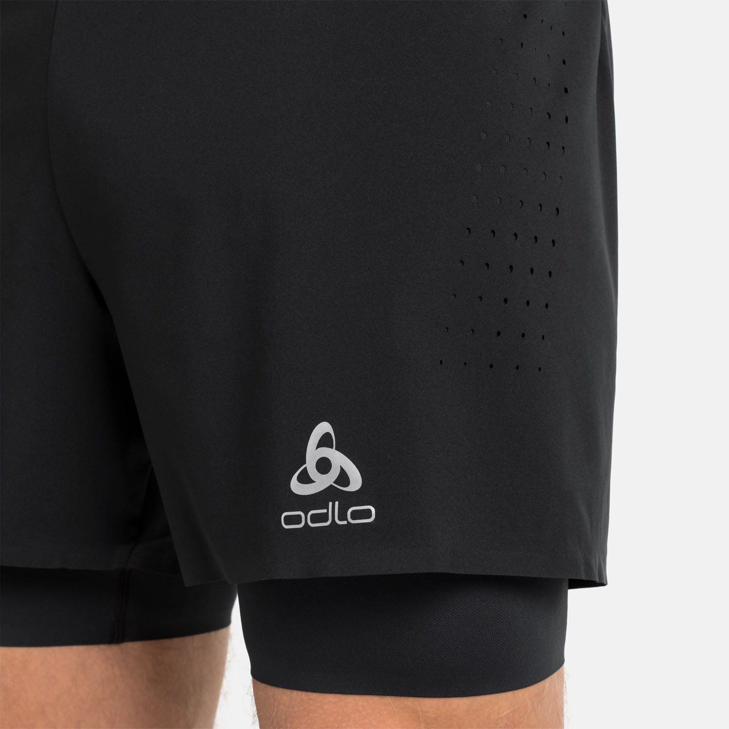 Odlo Zeroweight 2 In 1 5in Pantaloncini Black