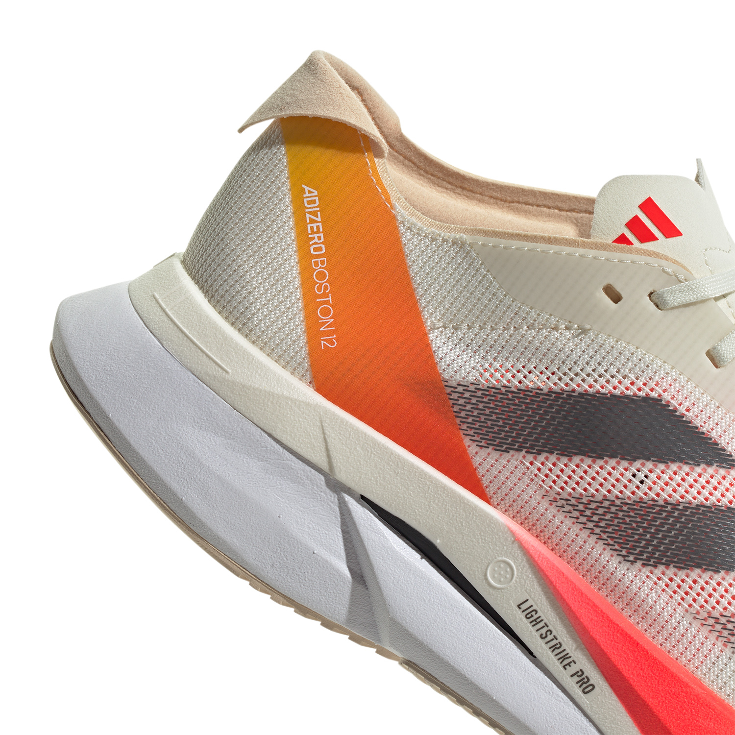 adidas adizero Boston 12 Ivory/Iron Metallic/Solar Red