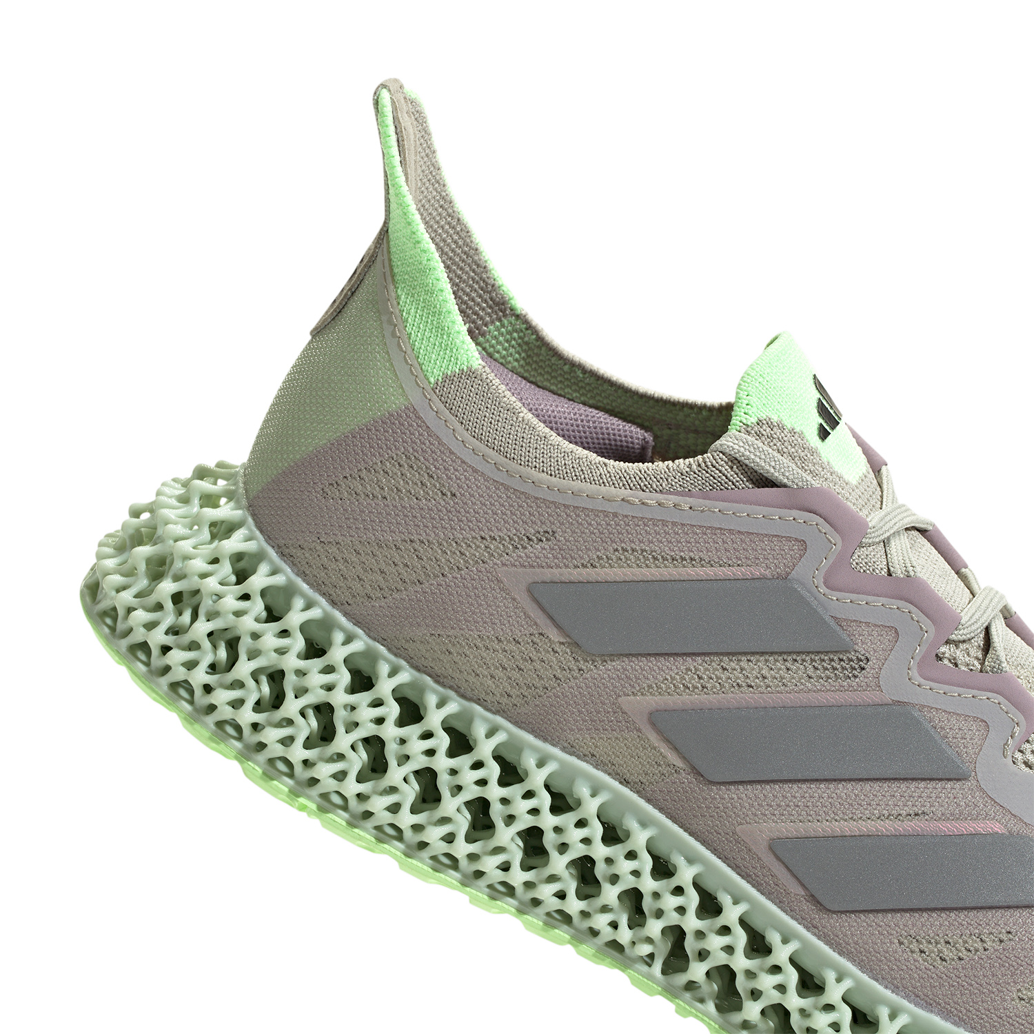 adidas 4DFWD 3 Putty Grey/Metallic Silver/Green Spark
