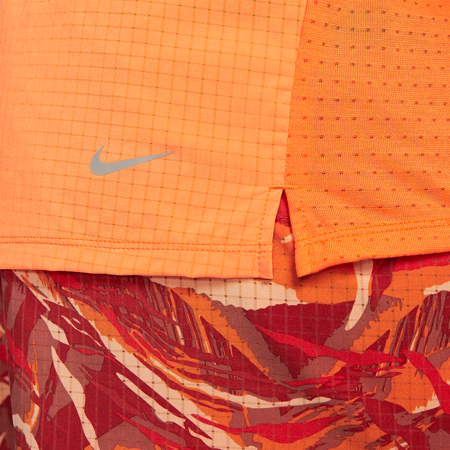 Nike Dri-FIT Solar Chase Maglietta Bright Mandarin/Olive Flak