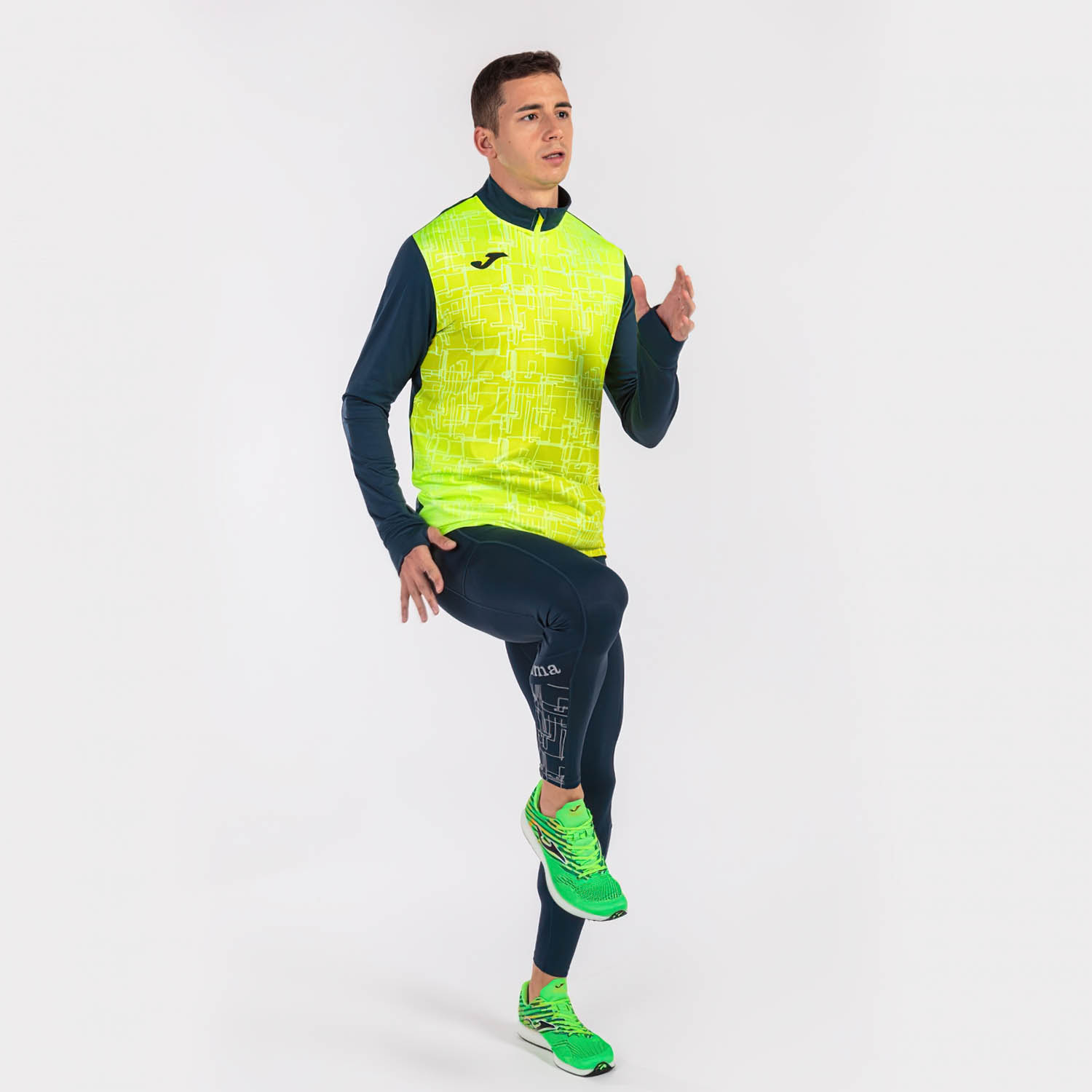 Joma Elite VIII Maglia Navy/Yellow Fluor