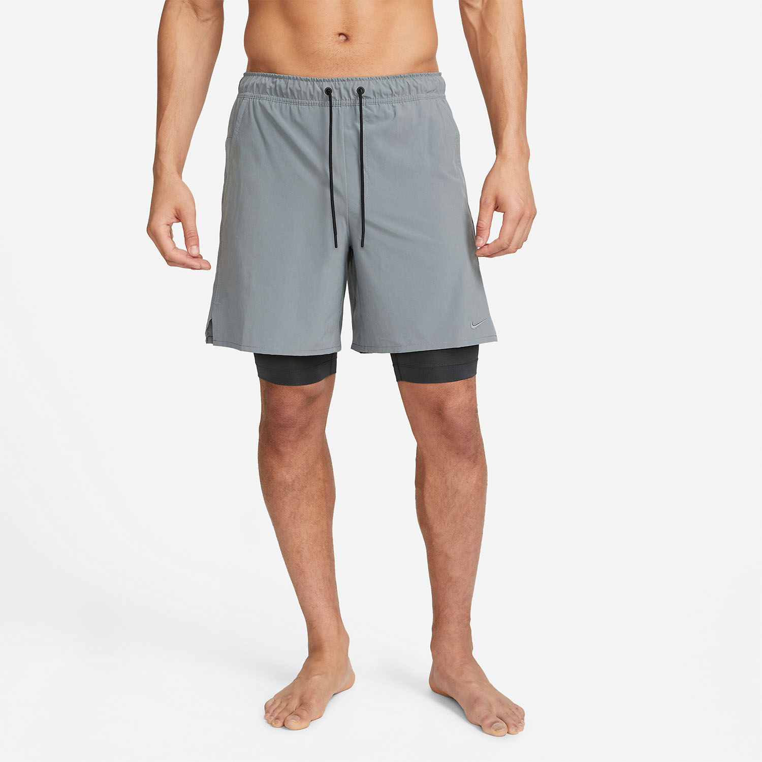 Nike Dri-FIT Unlined Fitness 2 in 1 7in Pantaloncini Smoke Grey/Dark Smoke Grey