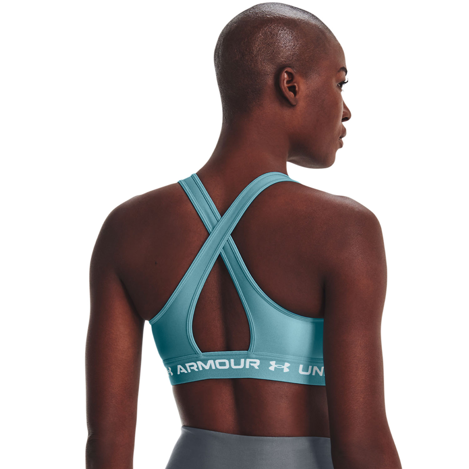 Under Armour Crossback Mid Reggiseno Sportivo Glacier Blue