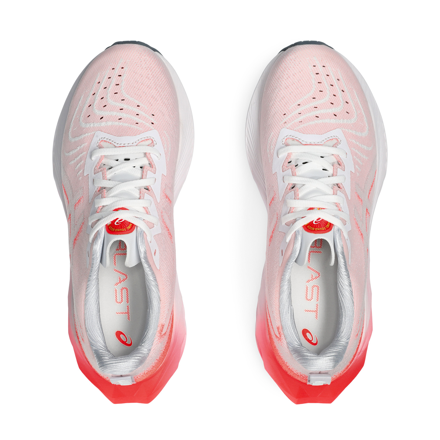 Asics Novablast 4 White/Sunrise Red