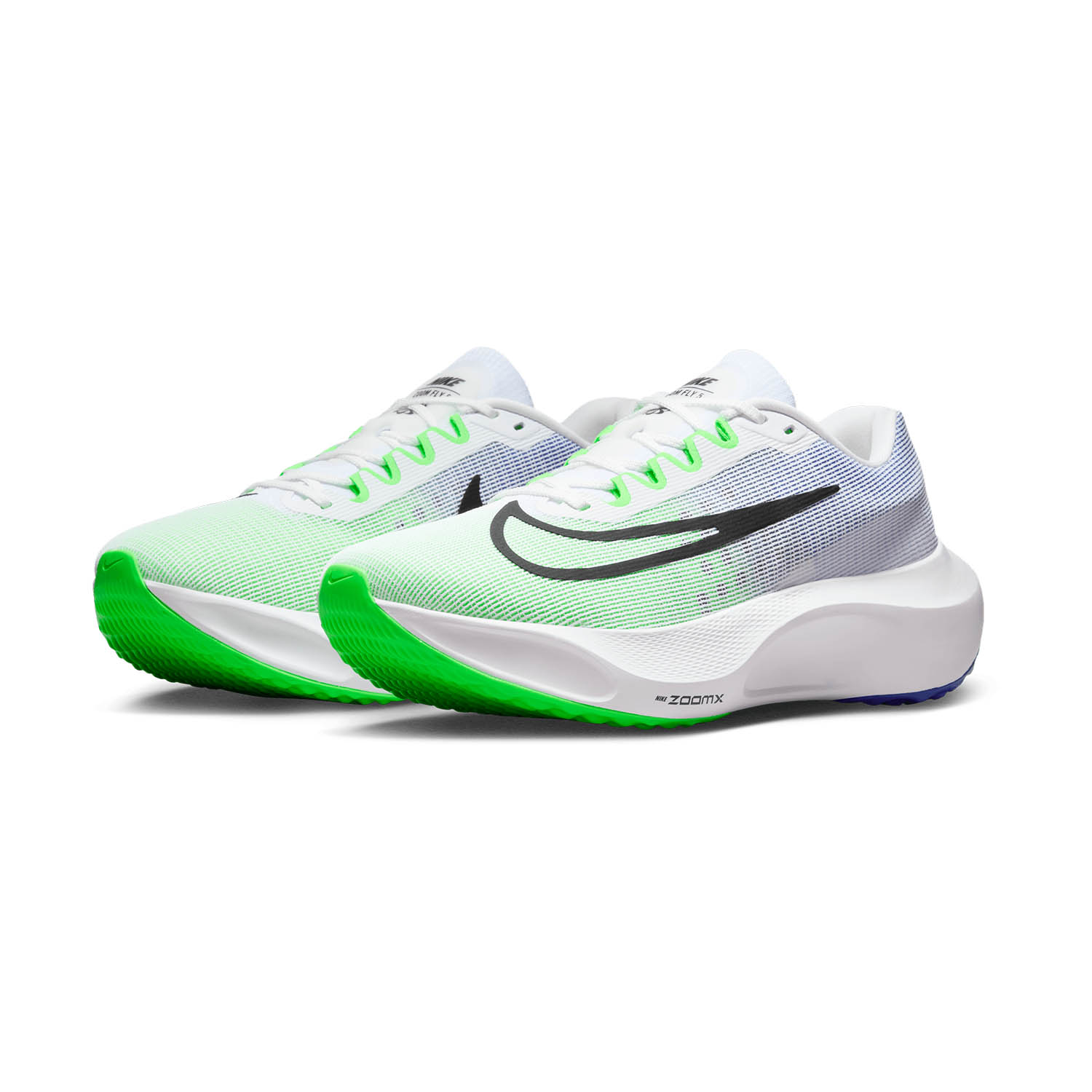 Nike Zoom Fly 5 White/Black/Green Strike/Racer Blue