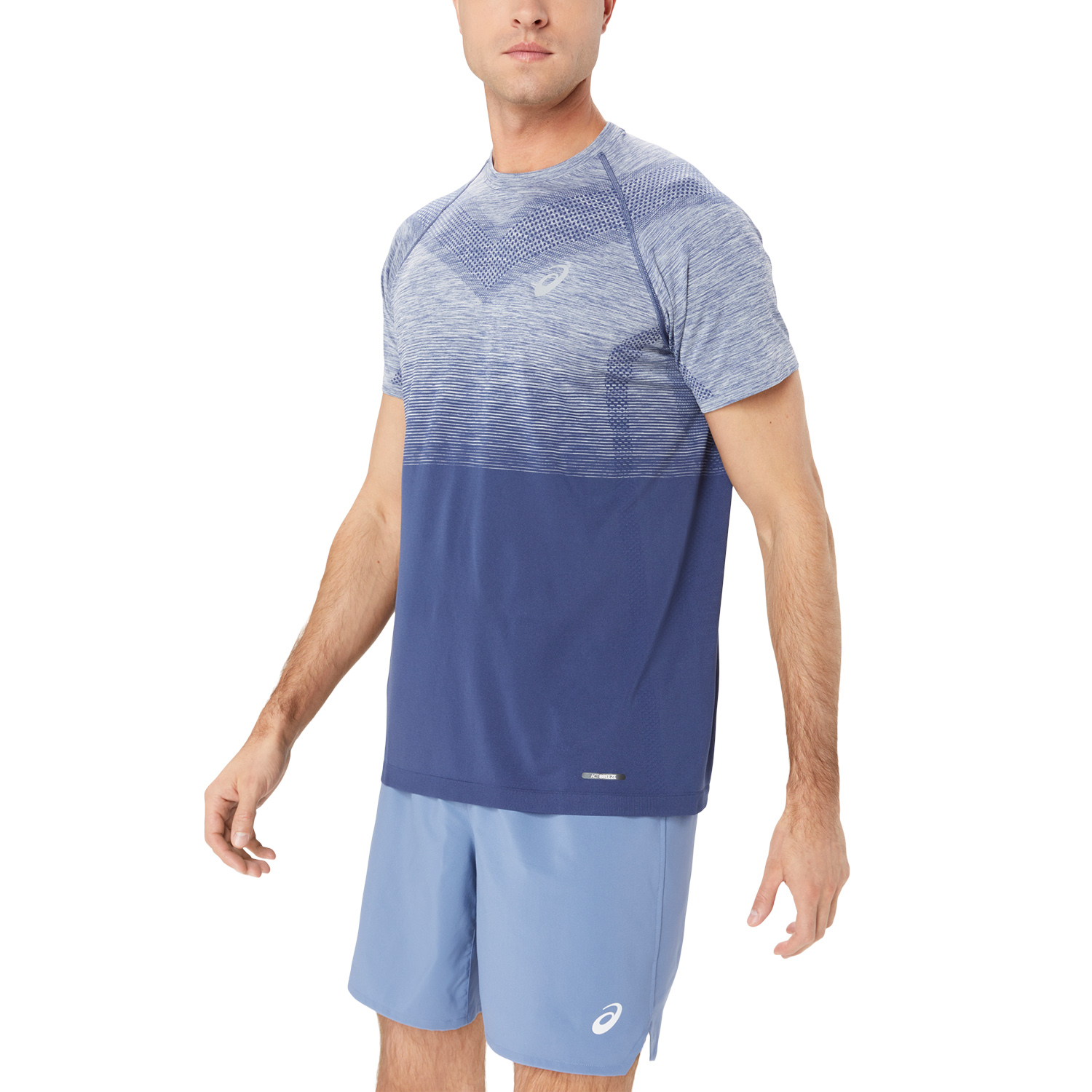 Asics Seamless Maglietta Denim Blue/Thunder Blue