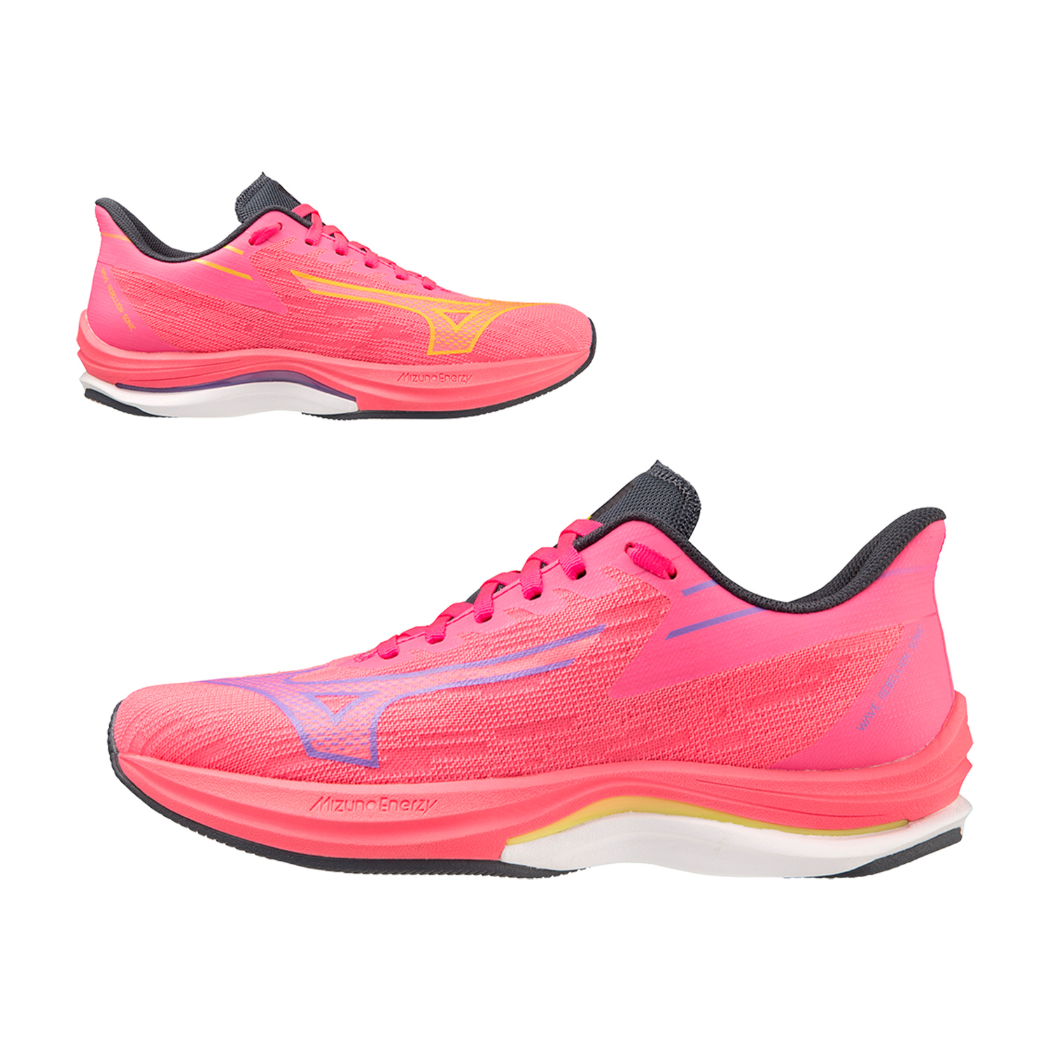 Mizuno Wave Rebellion Sonic High Vis Pink/Purple Punch/Ombre Blue