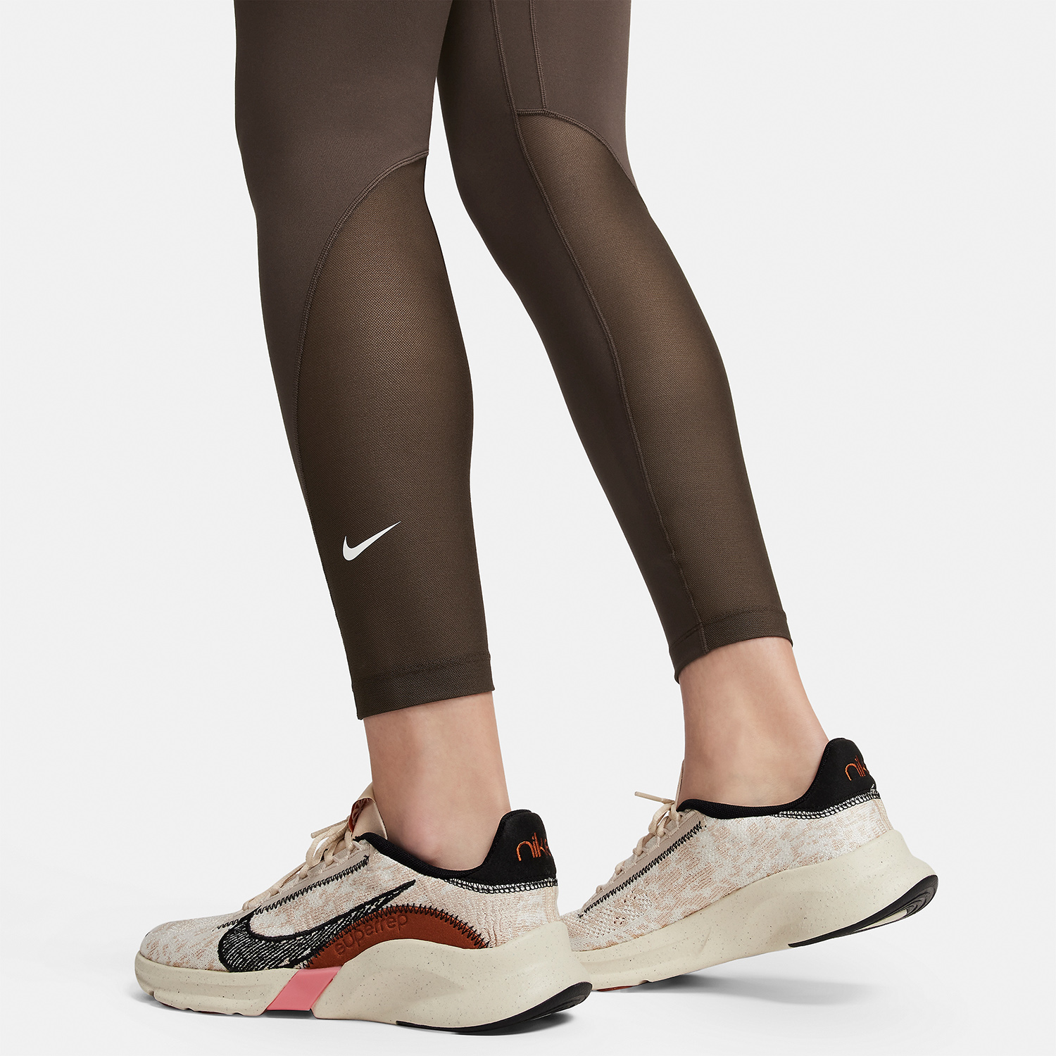 Nike One Mid Rise 7/8 Tights Baroque Brown/White