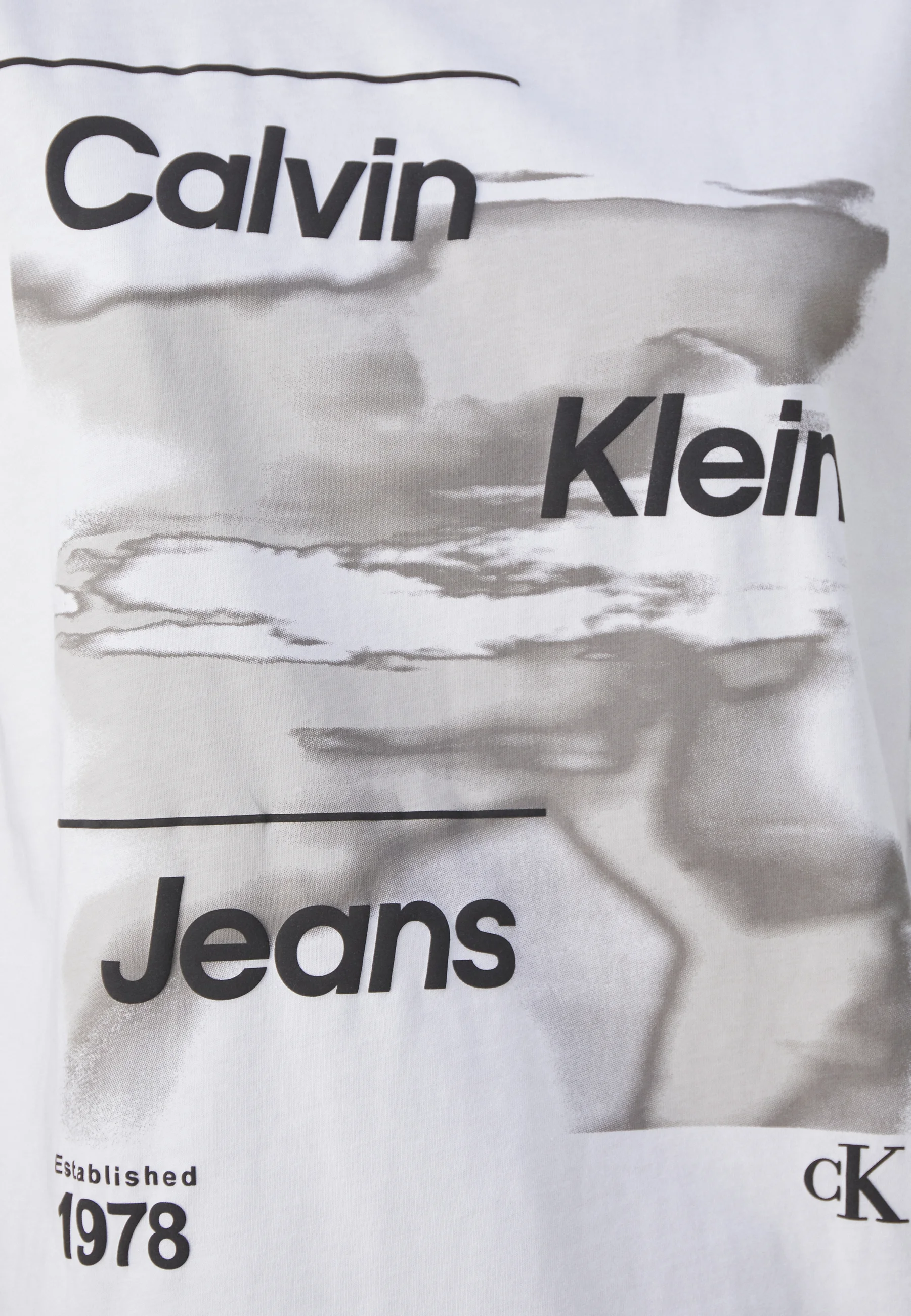Calvin Klein Jeans DIFFUSED LOGO TEE UNISEX - T-shirt con stampa