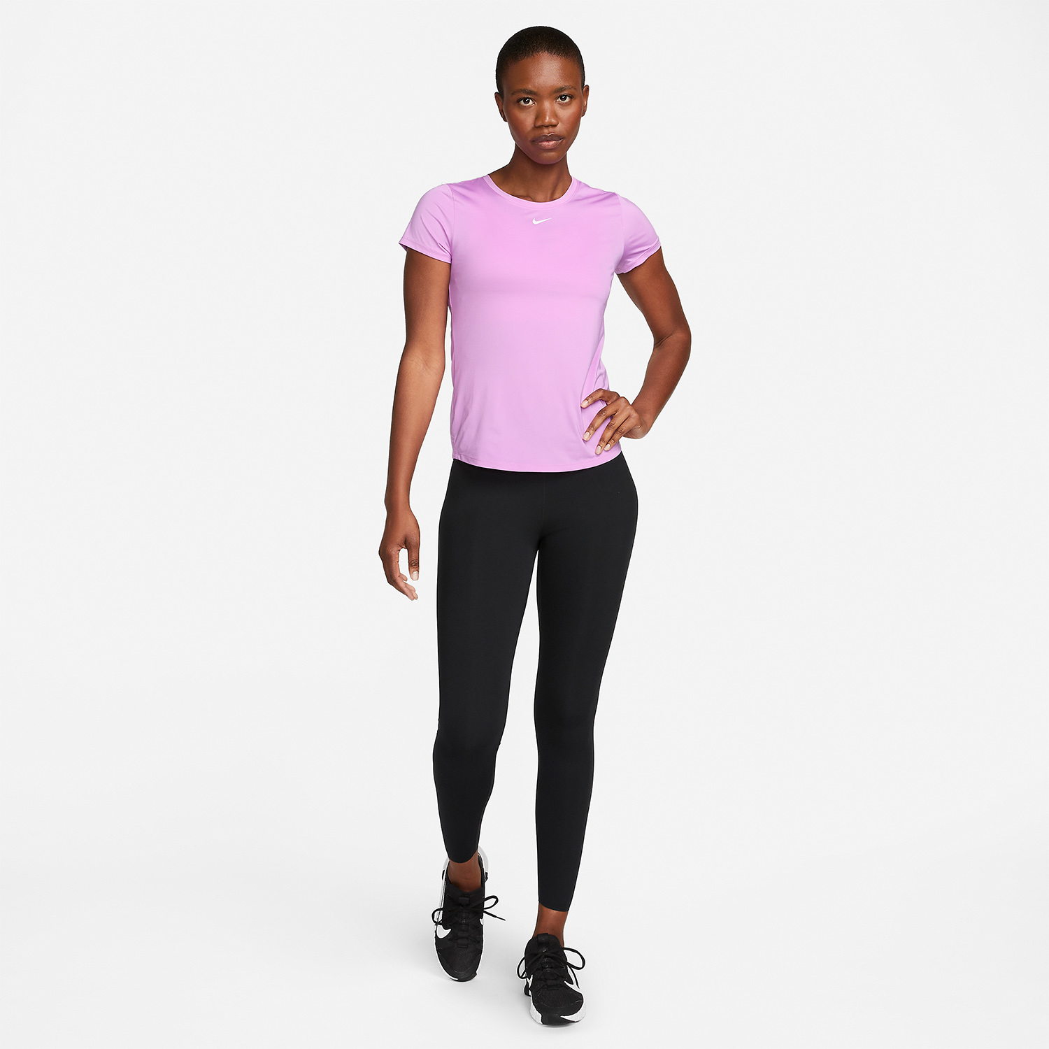 Nike Dri-FIT One Logo Maglietta Rush Fuchsia/White